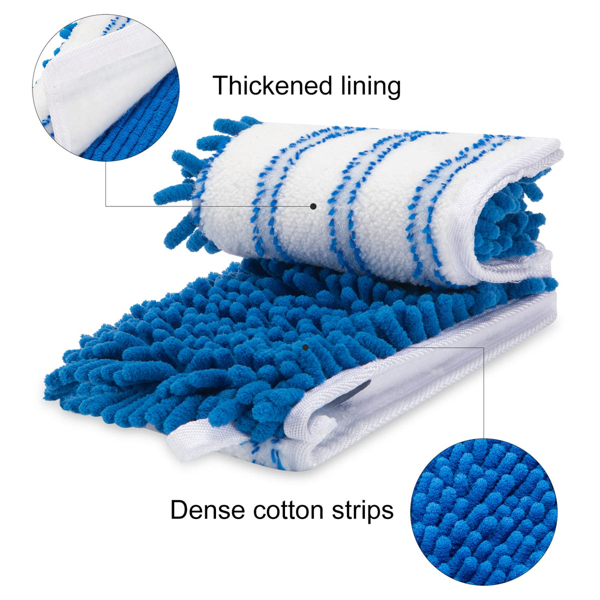 3 Pack Mop Heads Replacement Compatible for Oceda Dual (3 Count) - ModHome Supplies