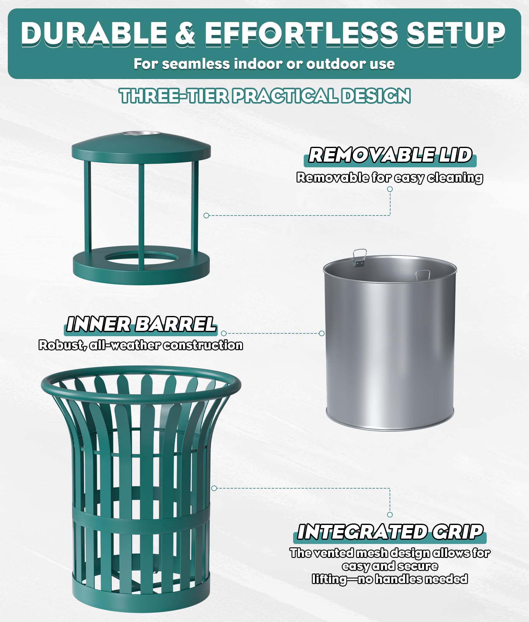Outdoor Trash Can Commercial
