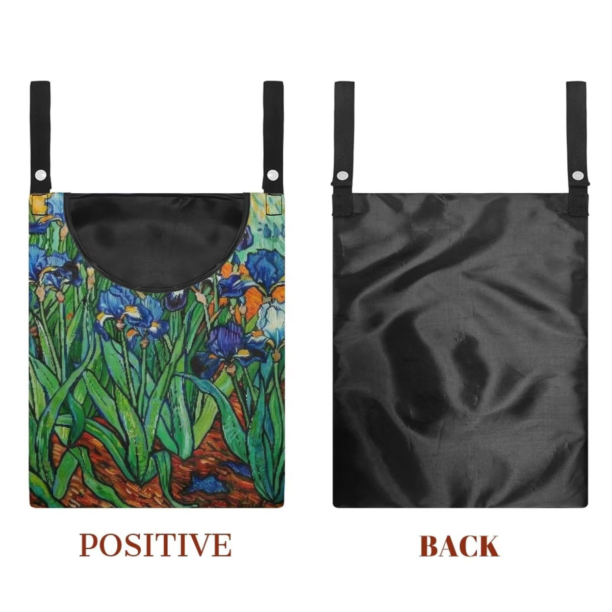 Floral Print Clothespin Organizer Bag Fashion Clothespin Storage Organizer with Large Opening Rotatable Clothespin Storage Bag Laundry Clothespin Bags