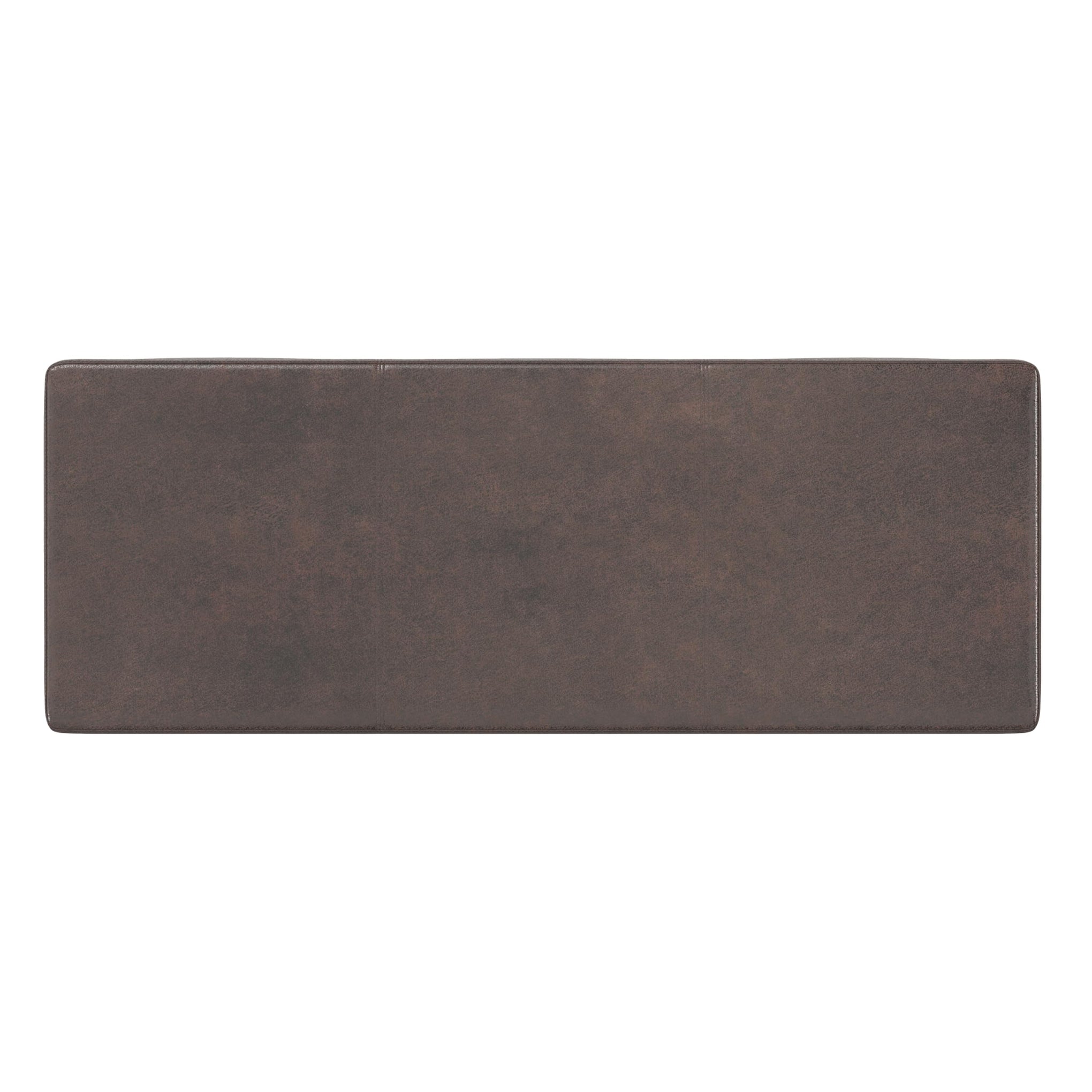 Avalon 48" Wide Vegan Leather Storage Ottoman in Brown
