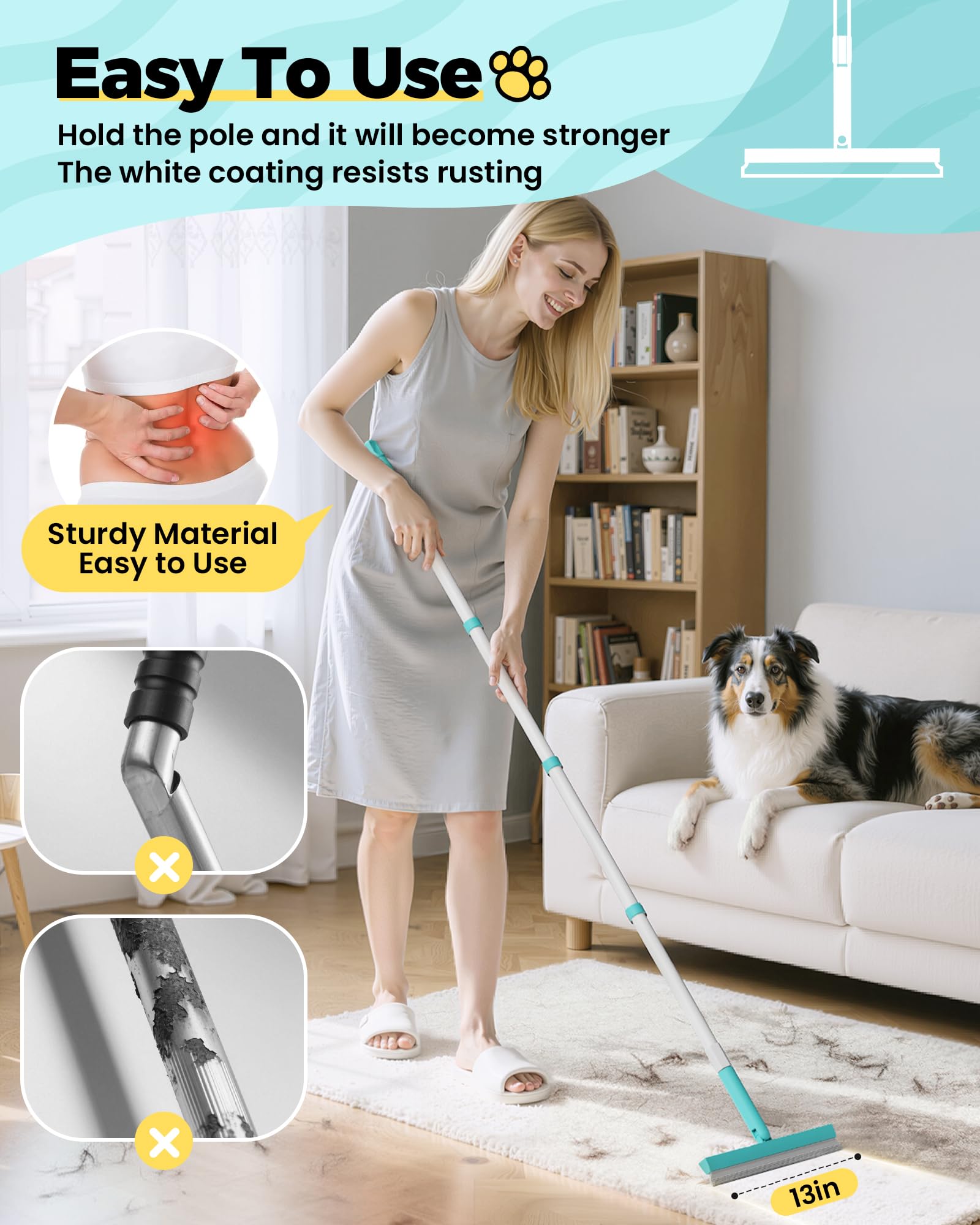 Carpet Rake for Pet Hair Removal Tool