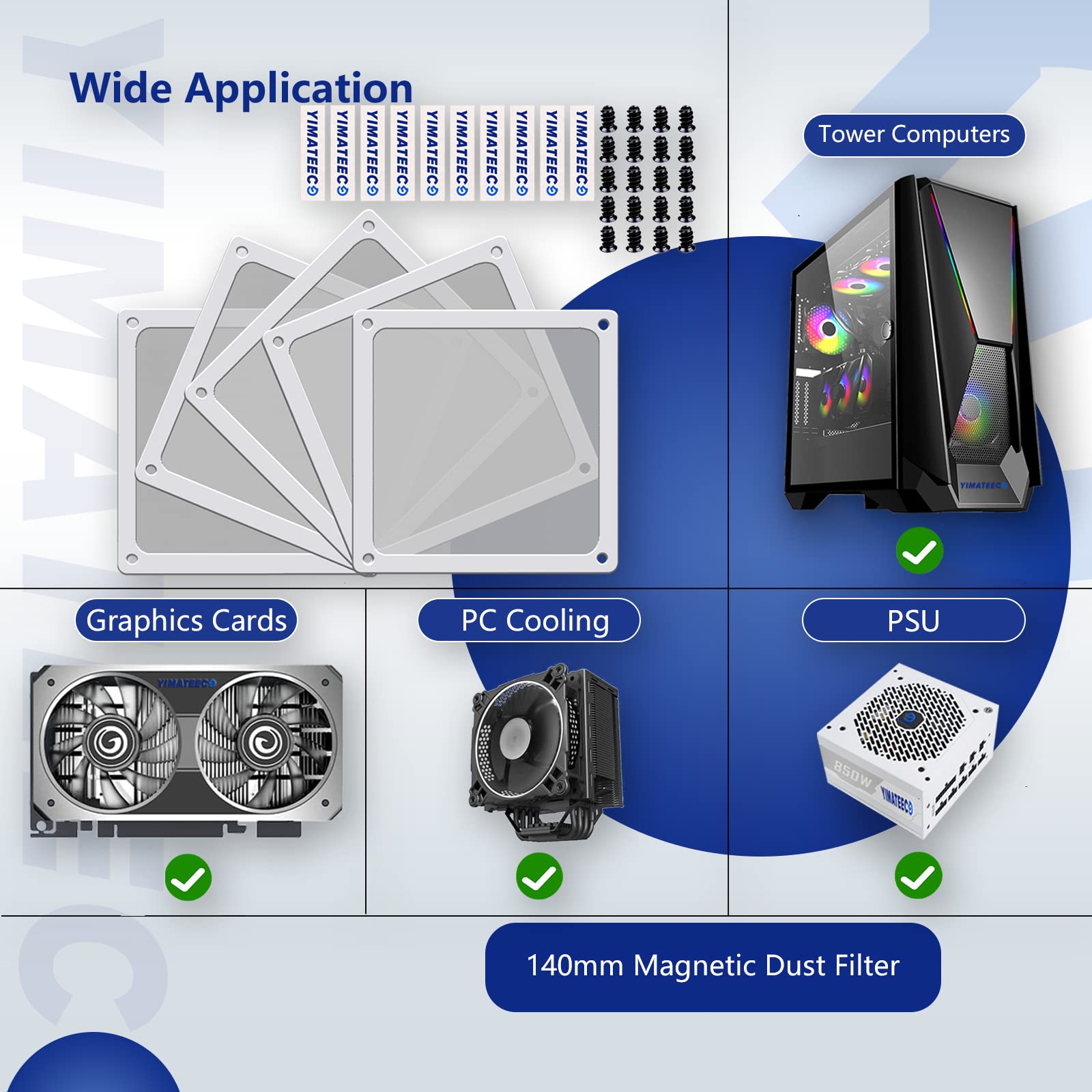 Dust Filter PC 140mm for Computer Cooler