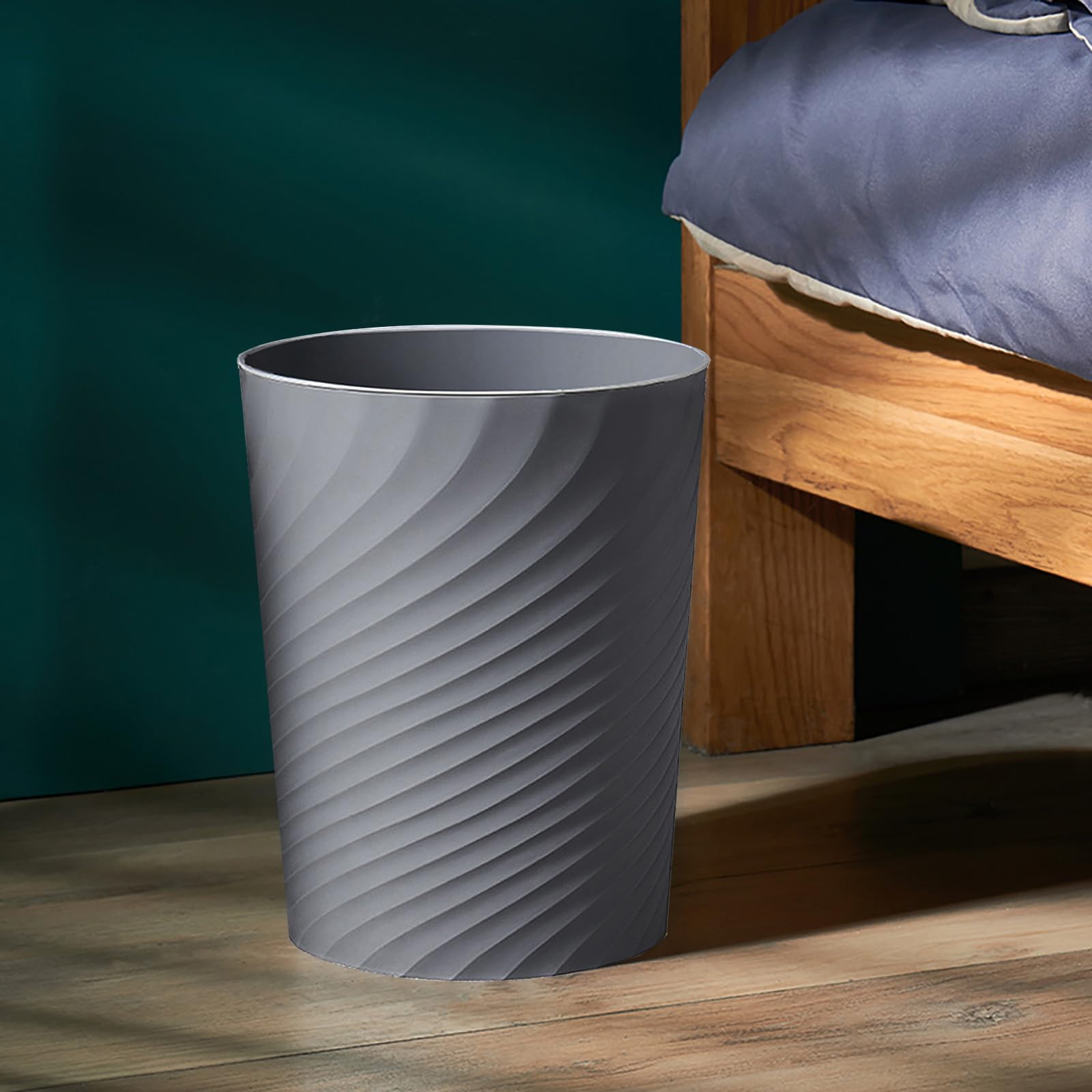 Small Bathroom Trash Can 1.8 Gallon Garbage Can Waste Basket Recycling Bin for Dorm Bedroom Office Kitchen (2 Count)