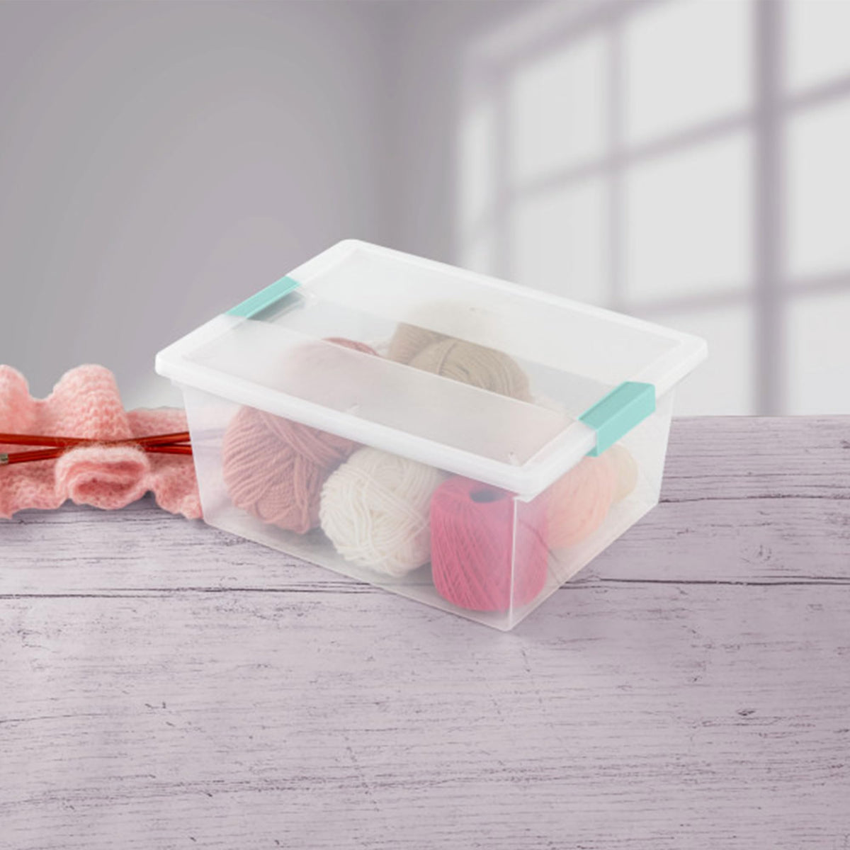 Clip Box Stackable Clear Plastic Bins (12 Count)