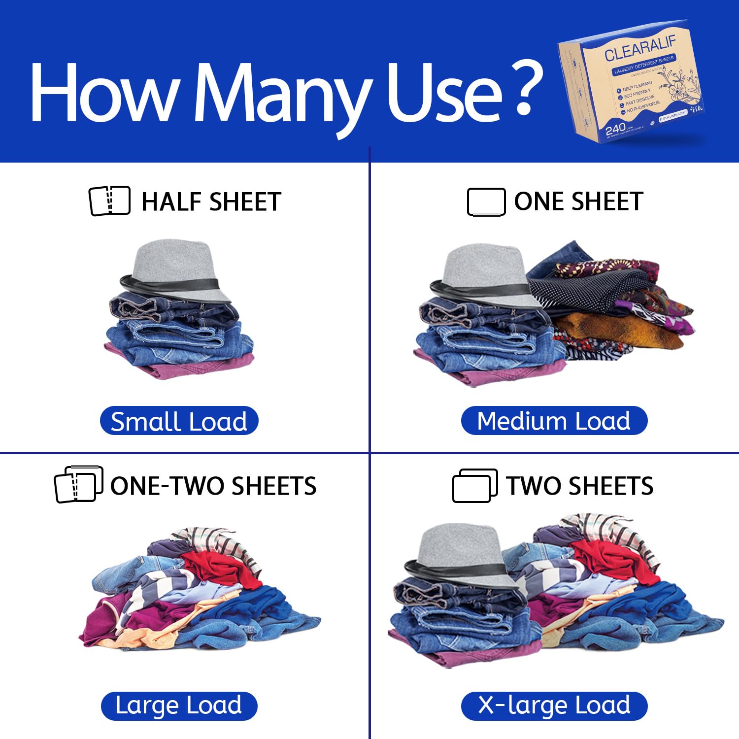 Laundry Detergent Sheets (240 Count)