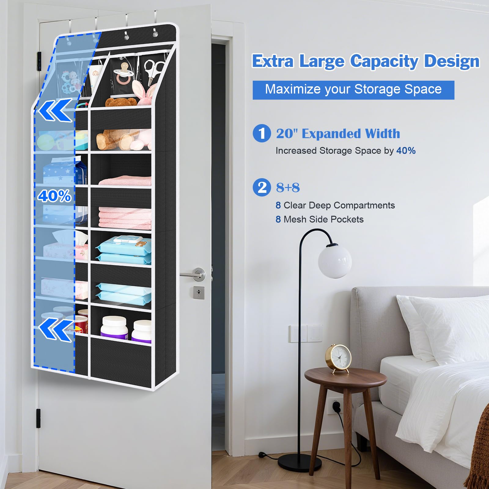 Upgraded Over the Door Organizer for Baby Nursery
