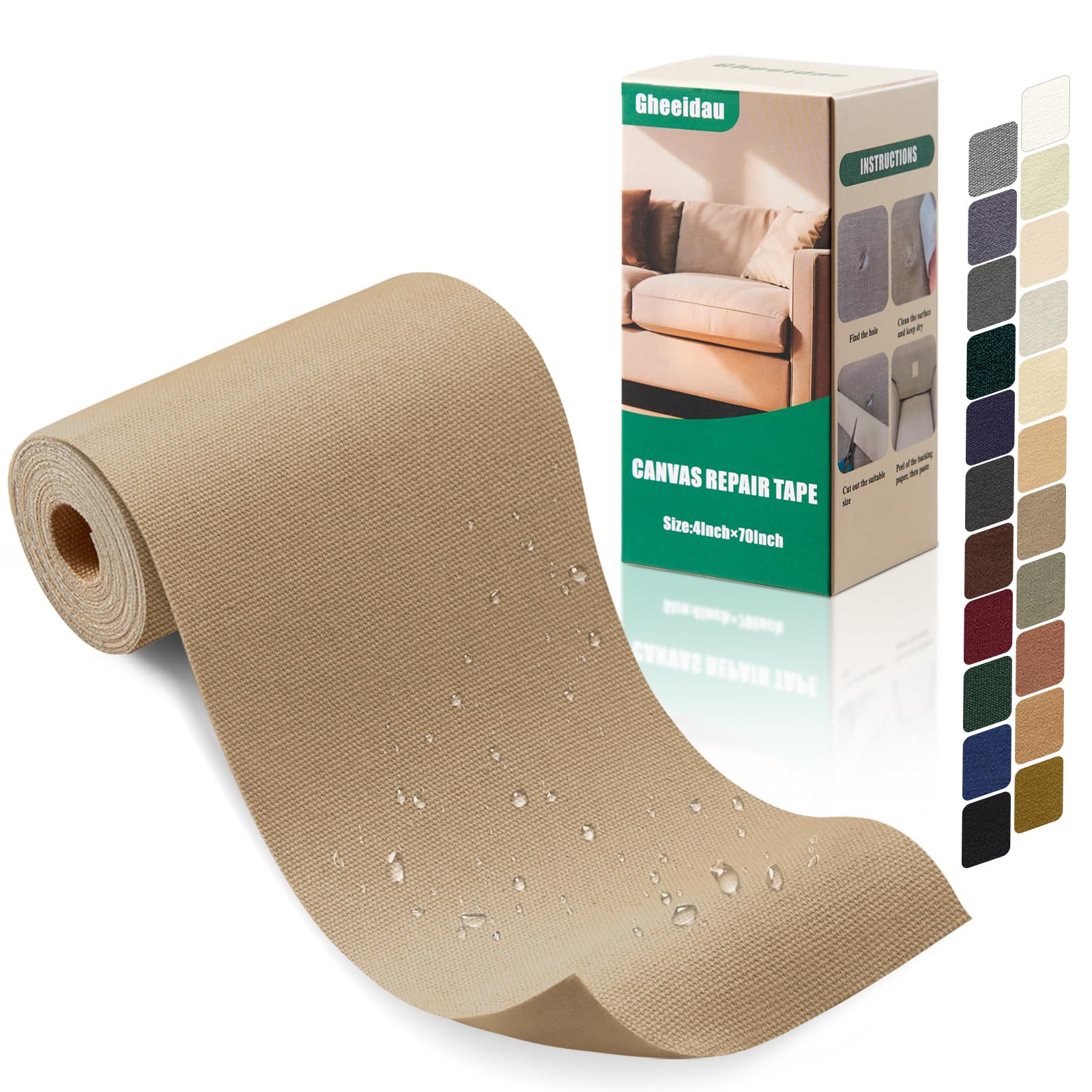 Canvas Repair Tape 4×70 Inch Waterproof Self