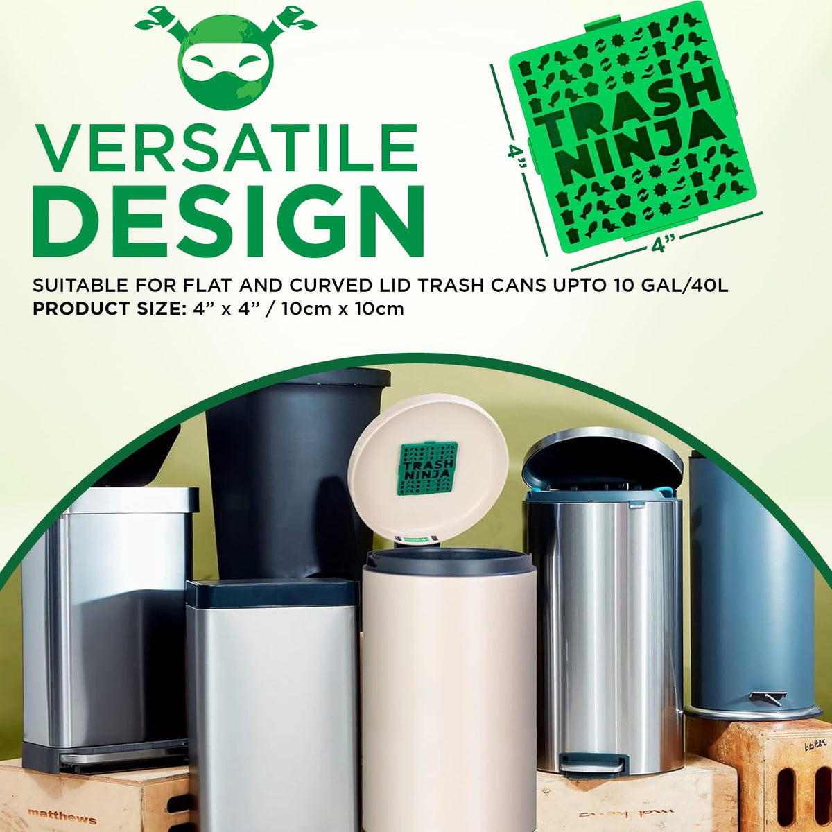 Trash Ninja Trash Can Deodorizer & Odor Eliminator (2 Count)