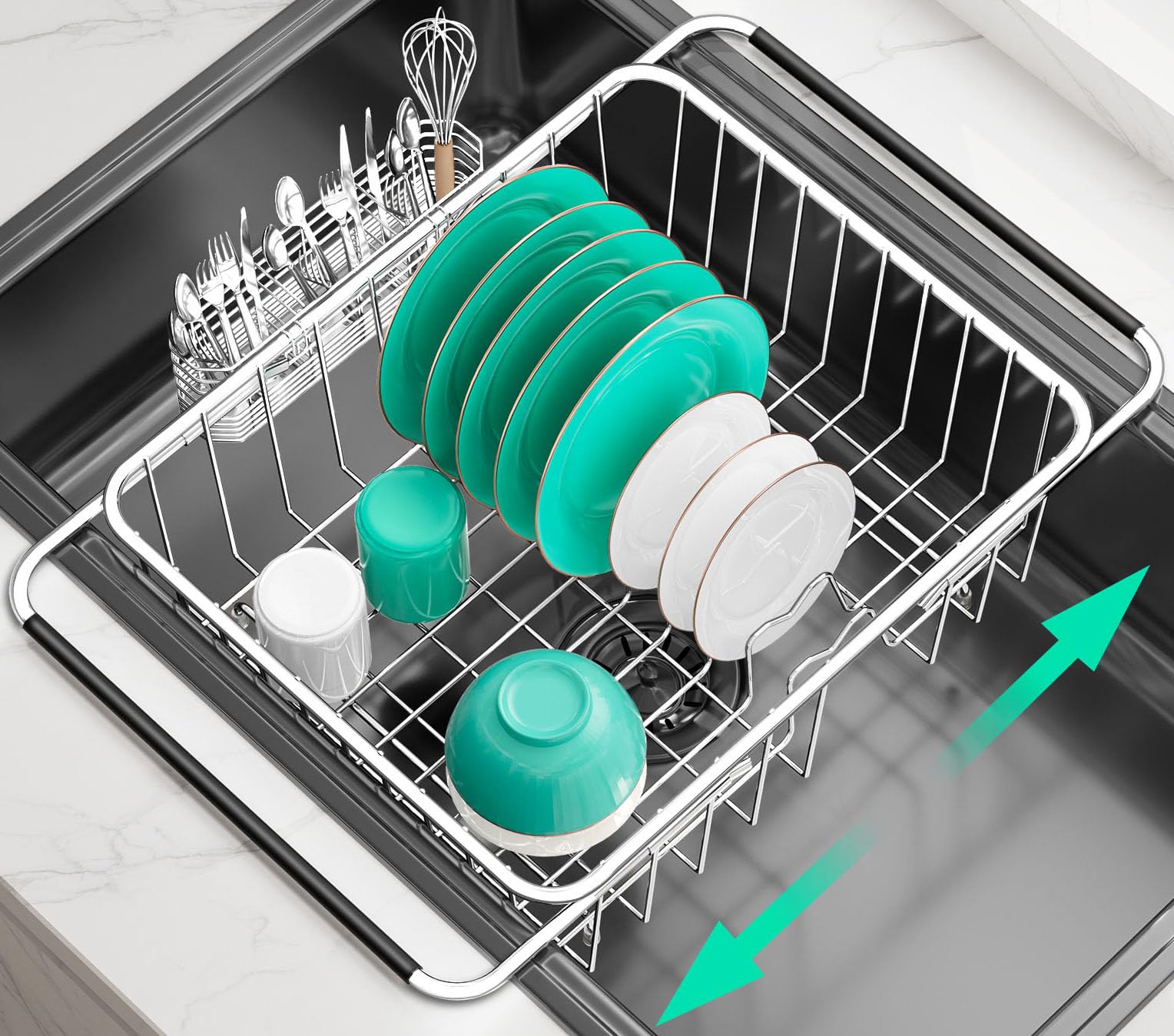 Large Sink Dish Drying Rack