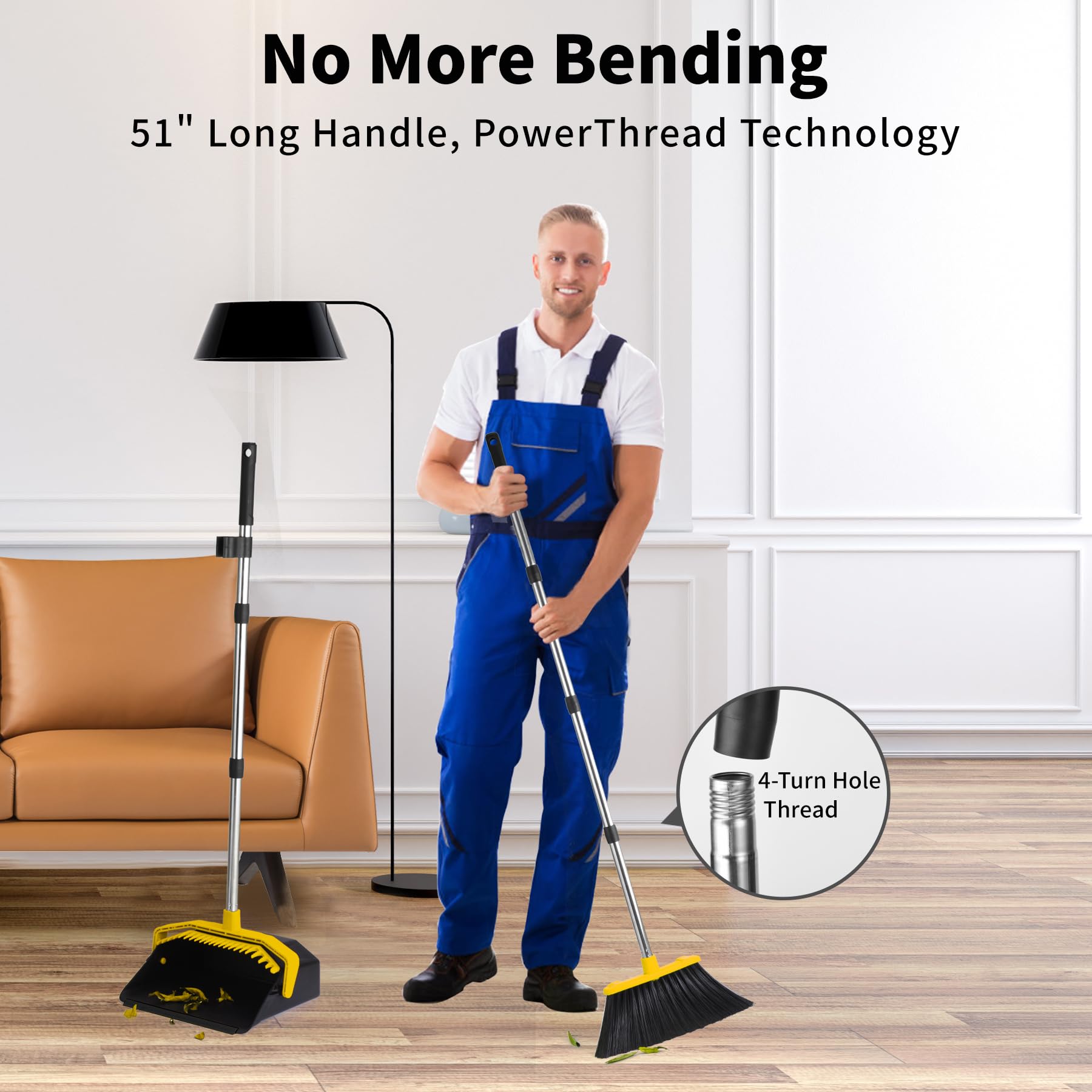 Broom and Dustpan Set for Home