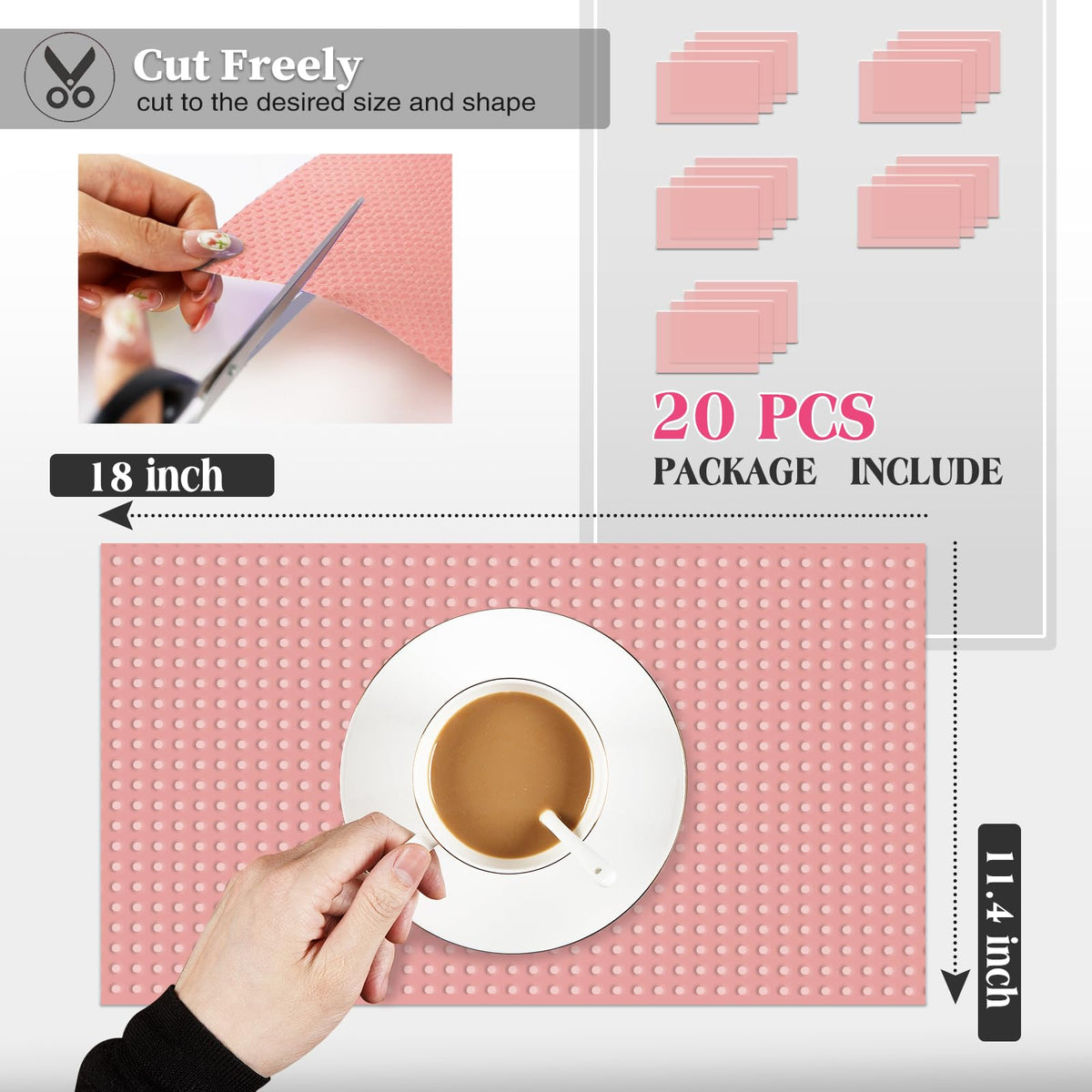 20Pcs Refrigerator Liners (28.5 Sq Ft)