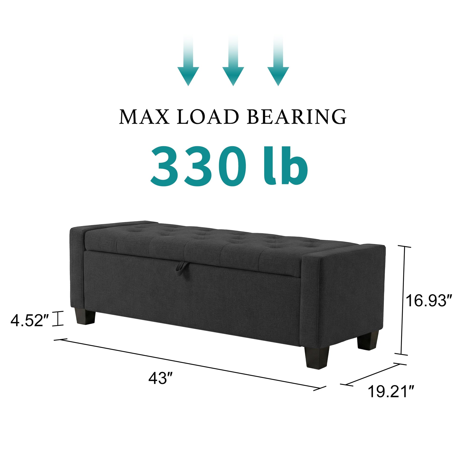 43" Ottoman with Storage