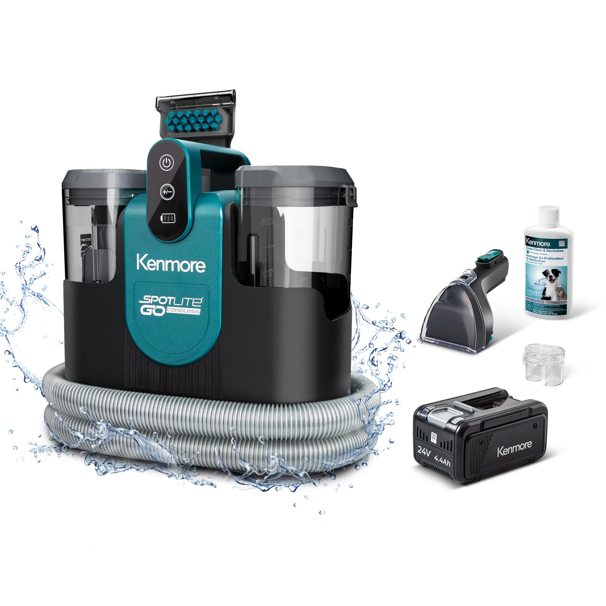 24V Cordless Portable Carpet & Upholstery Spot Cleaner Machine