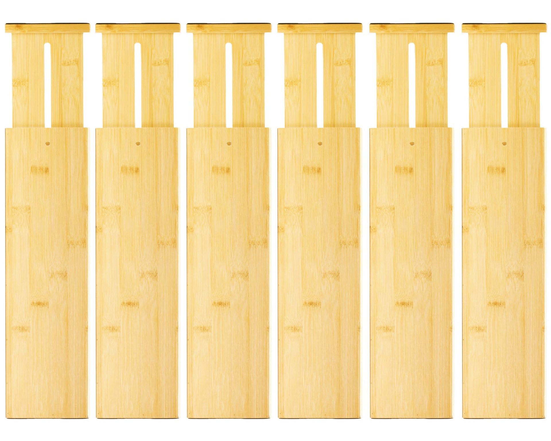 6 Pack Bamboo Drawer Dividers