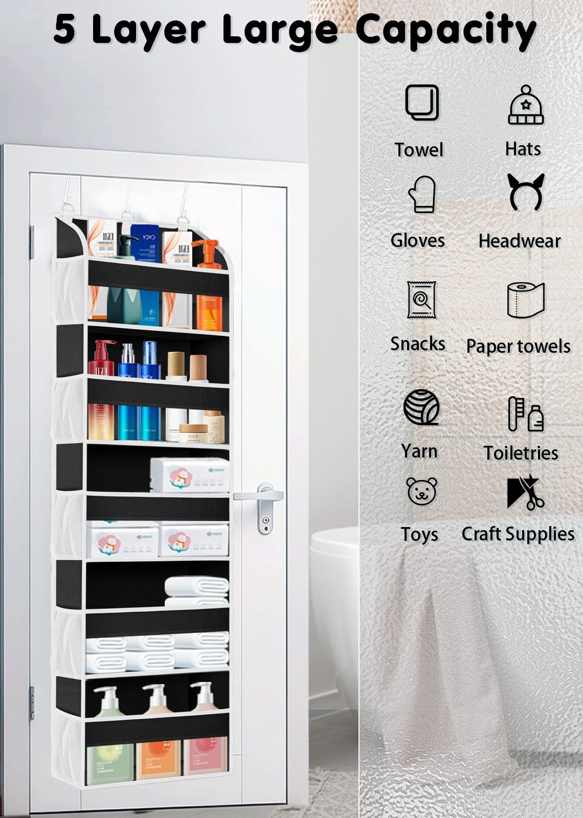 2 Pack Over the Door Storage Organizer (2 Count)