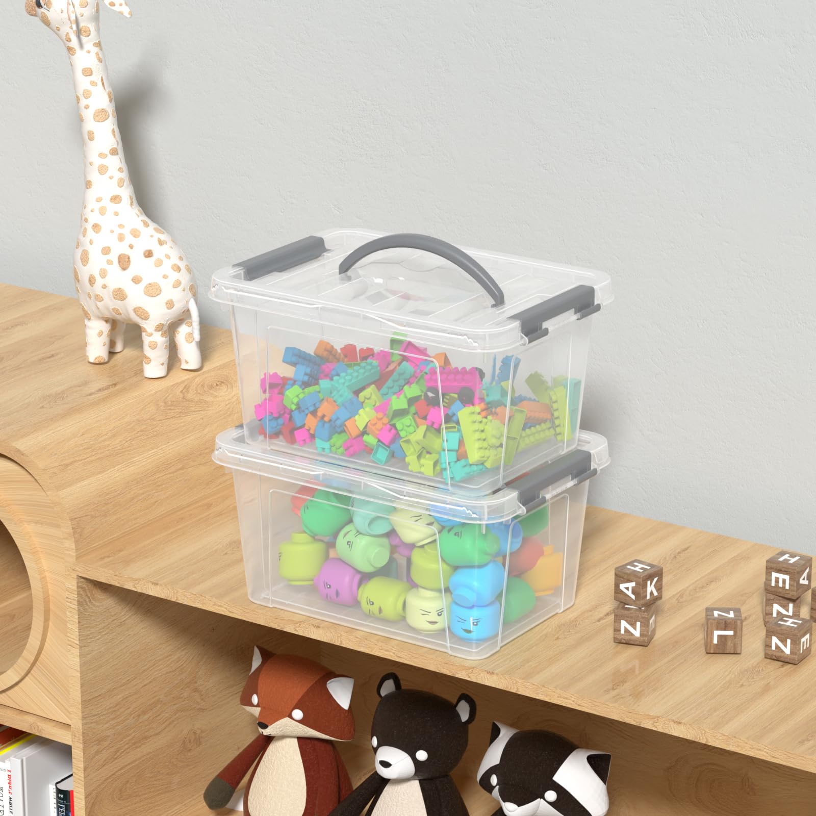 6L Clear Storage Latch Bins (6 Count)