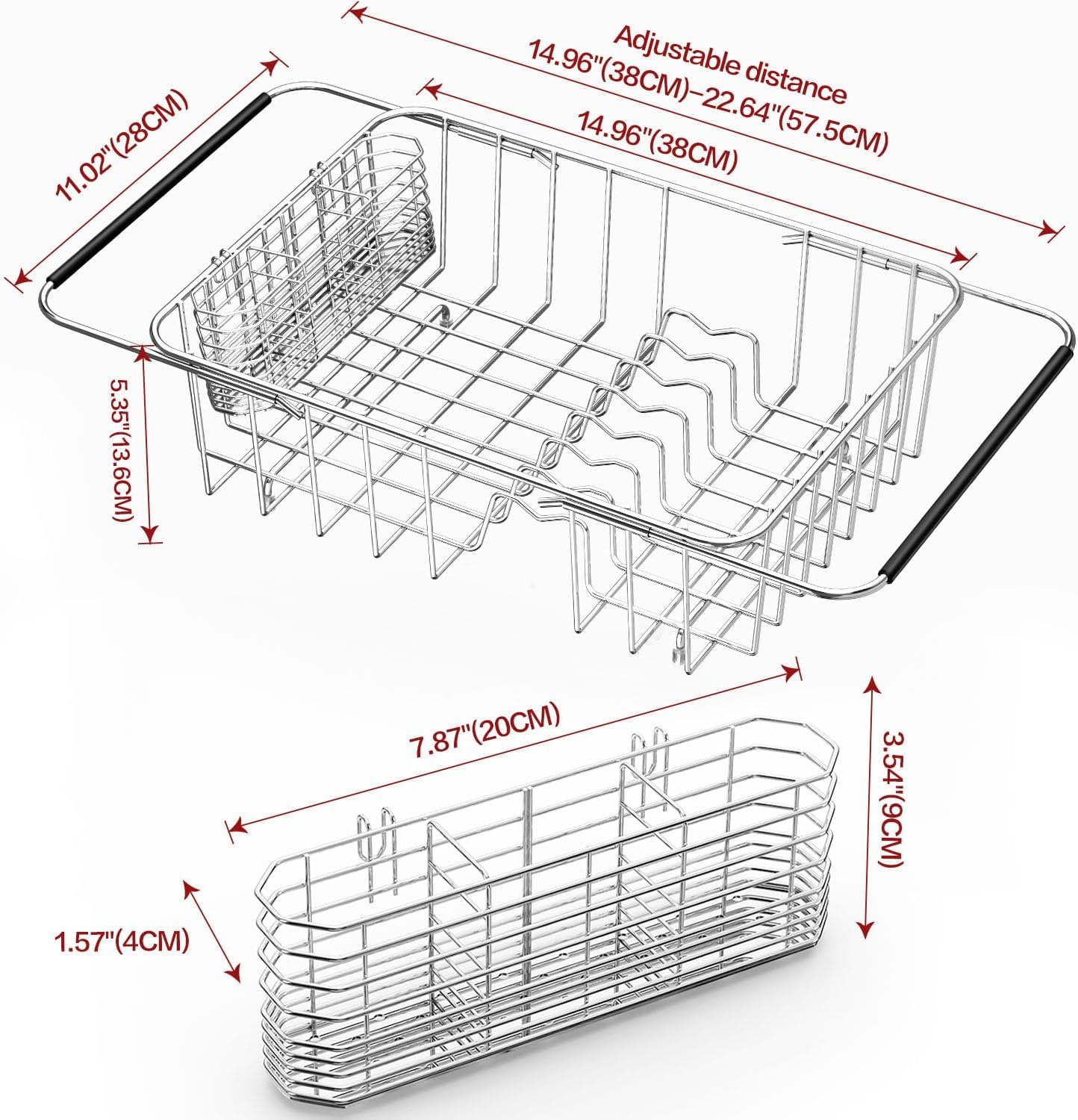 Large Sink Dish Drying Rack