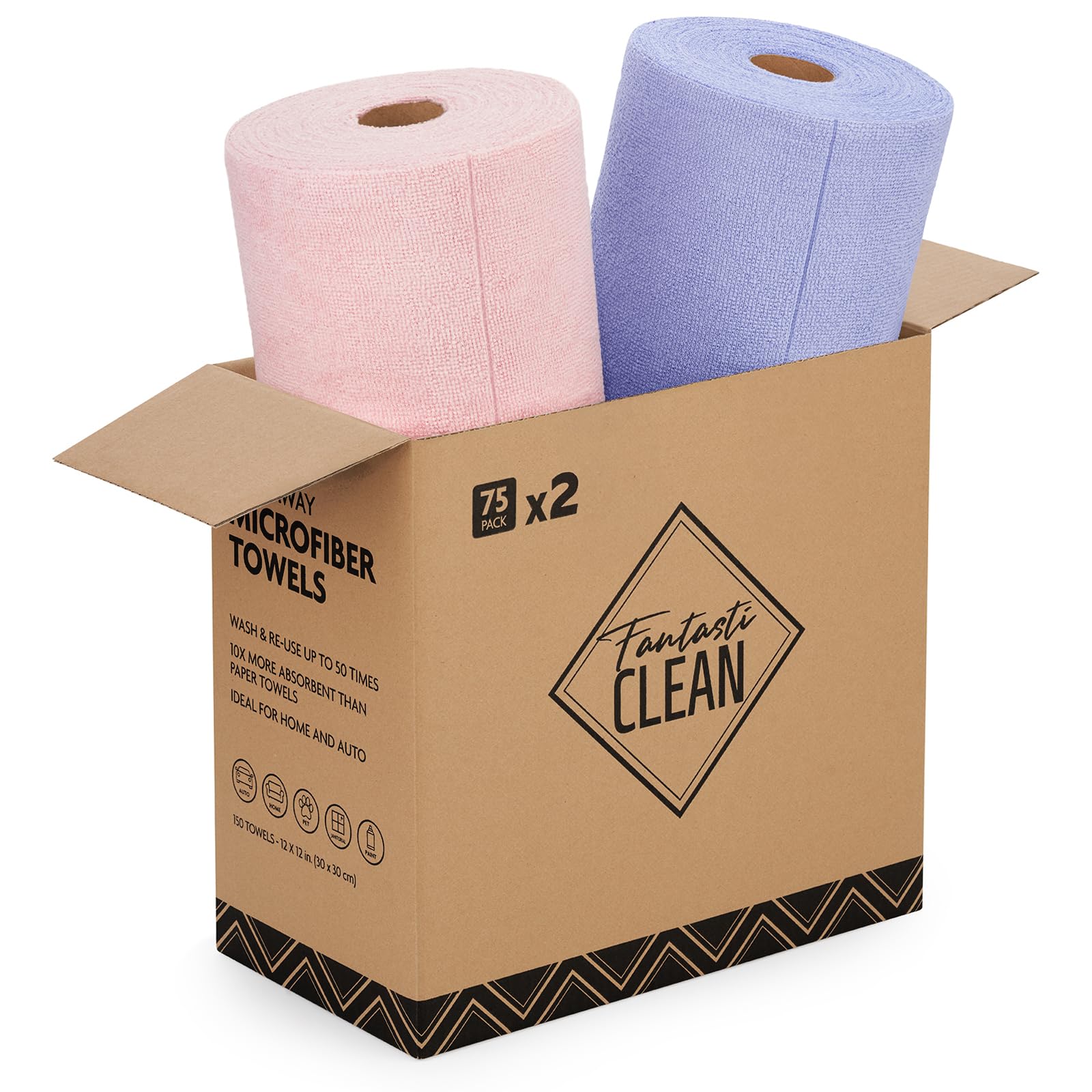 Microfiber Cleaning Cloth Rolls (150 Count)