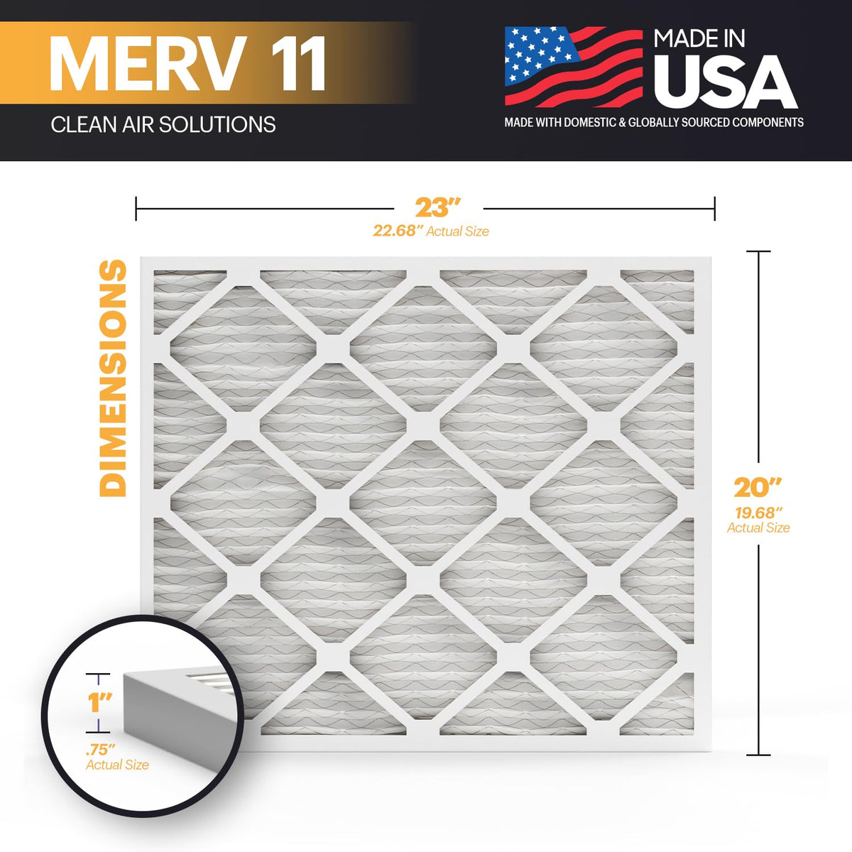 TruFilter 20x23x1 Air Filter MERV 11 (4 Count)