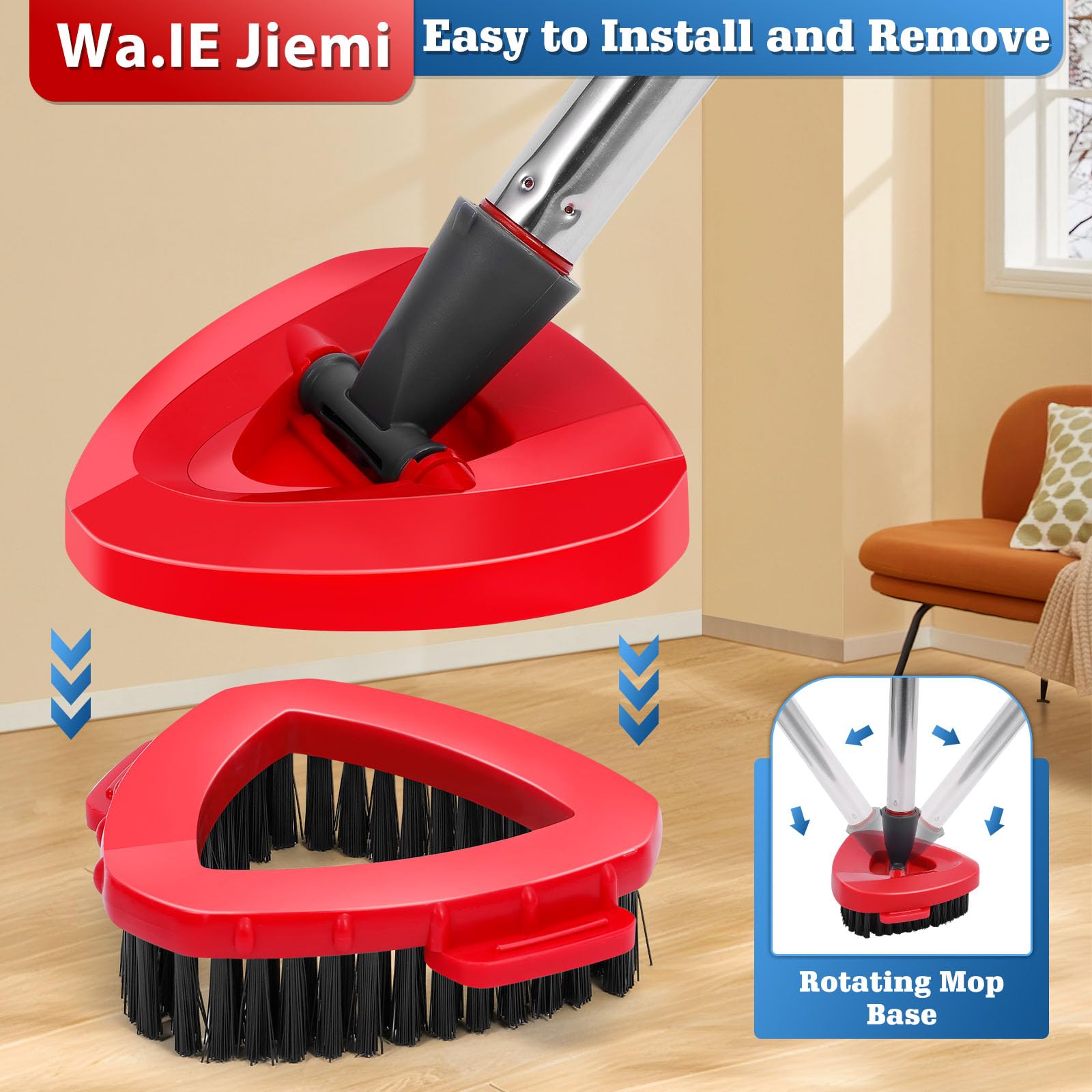 4 Pack Spin Mop Replacements Head Compatible for Ocedar RinseClean 2 (9 Count) - ModHome Supplies