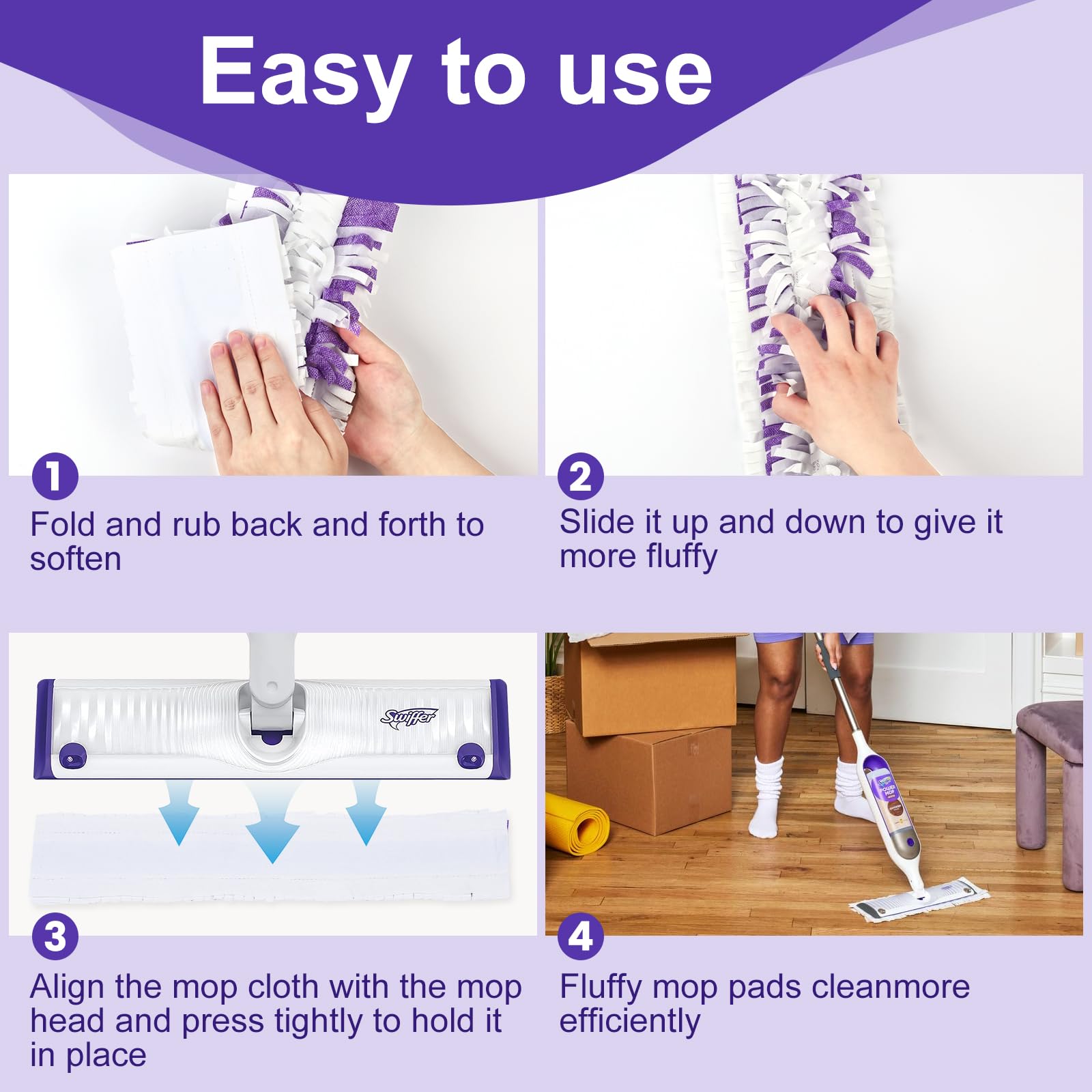 5X Cleaning Power Mop Pads Compatible with Swiffer PowerMop (32 Count)