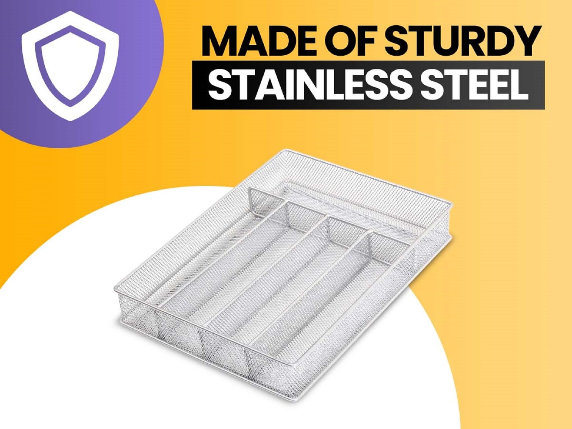 Metal Silverware Organizer for In