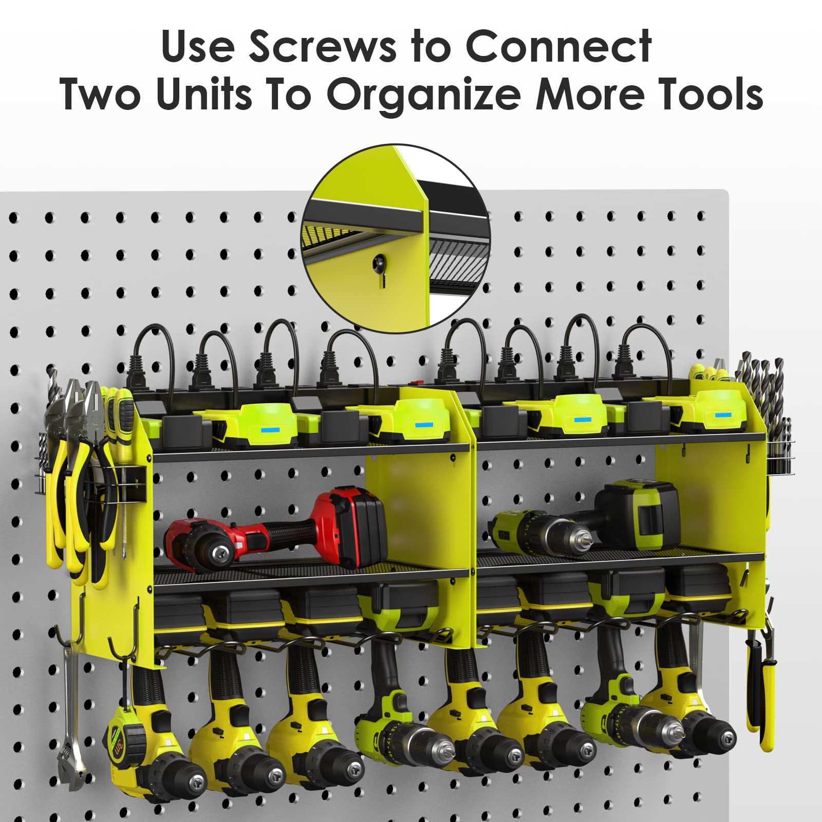 Wall Mount Modular Tool Charging Organizer
