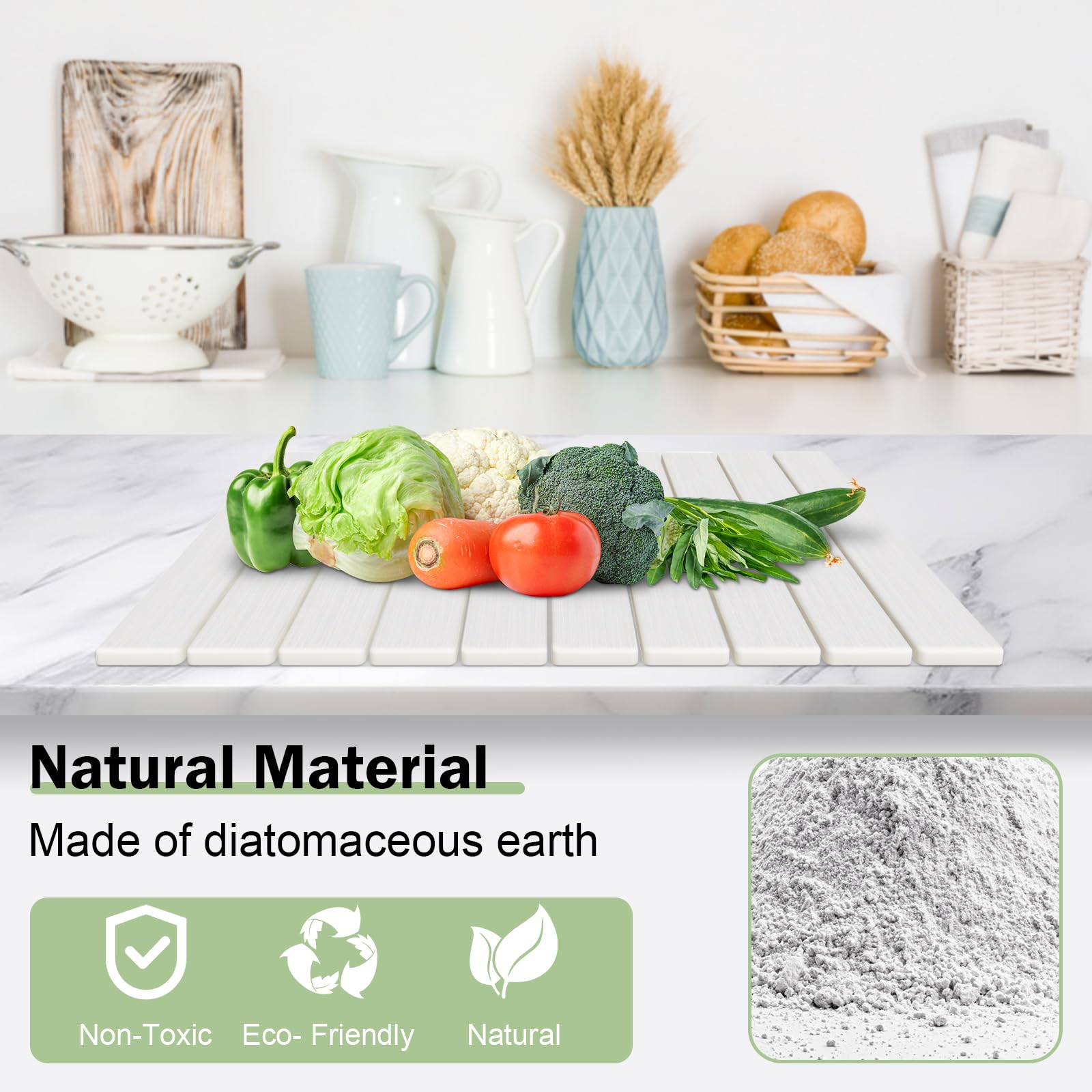 Stone Dish Drying Mat for Kitchen Counter