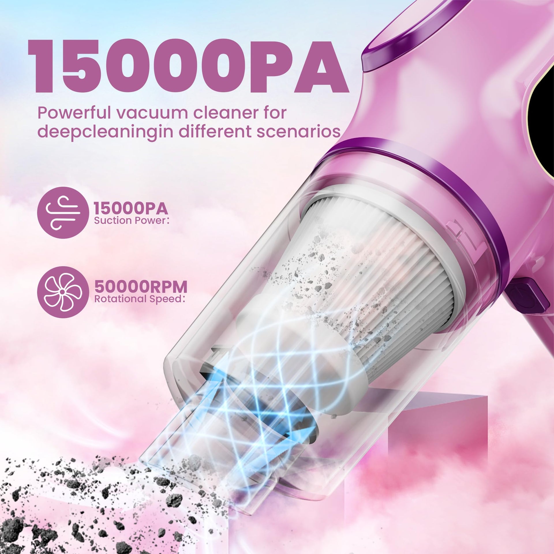 Pink Car Vacuum Cleaner