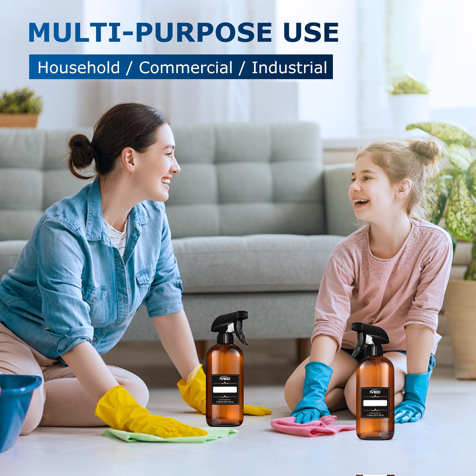 10oz Spray Bottle with Adjustable Nozzle (3 Count)