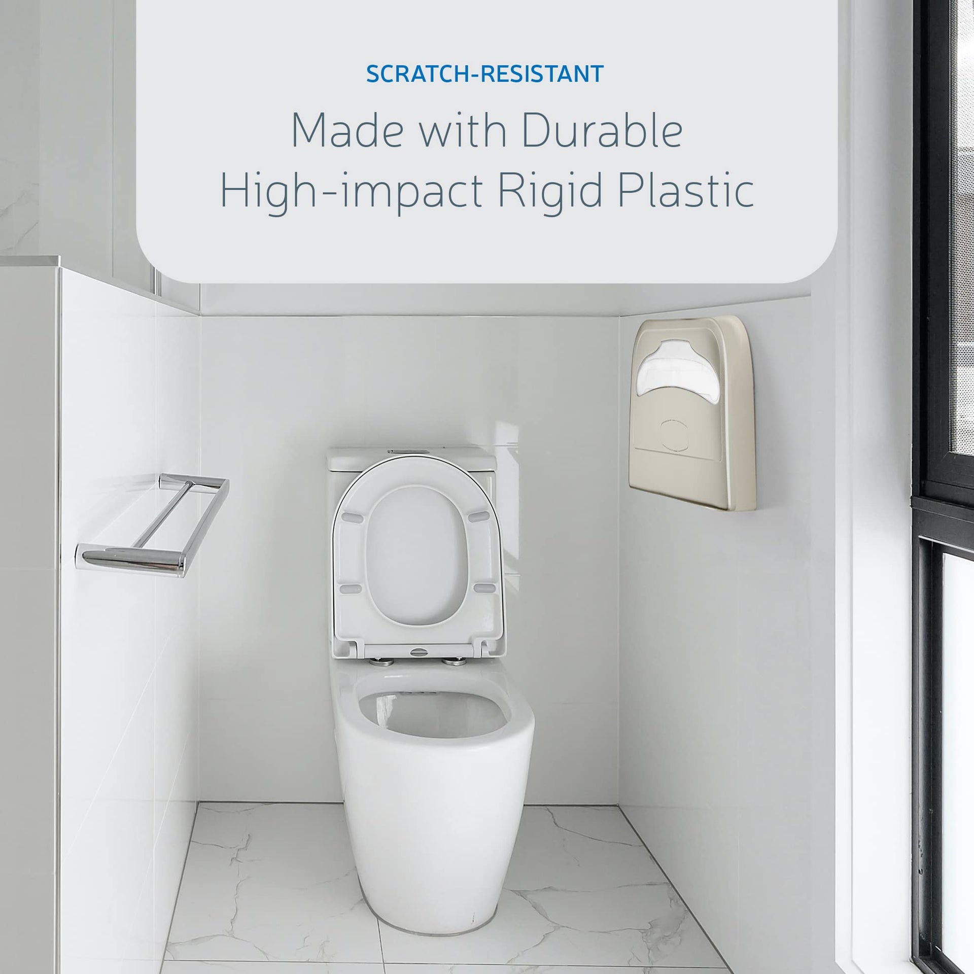 EZ-Pull Wall-Mounted Half-Fold Toilet Seat Cover Dispenser for Commercial/Residential/Bathroom/Office, Seat Cover Paper Sold Separately, Spray Gold, 3100G-EZ