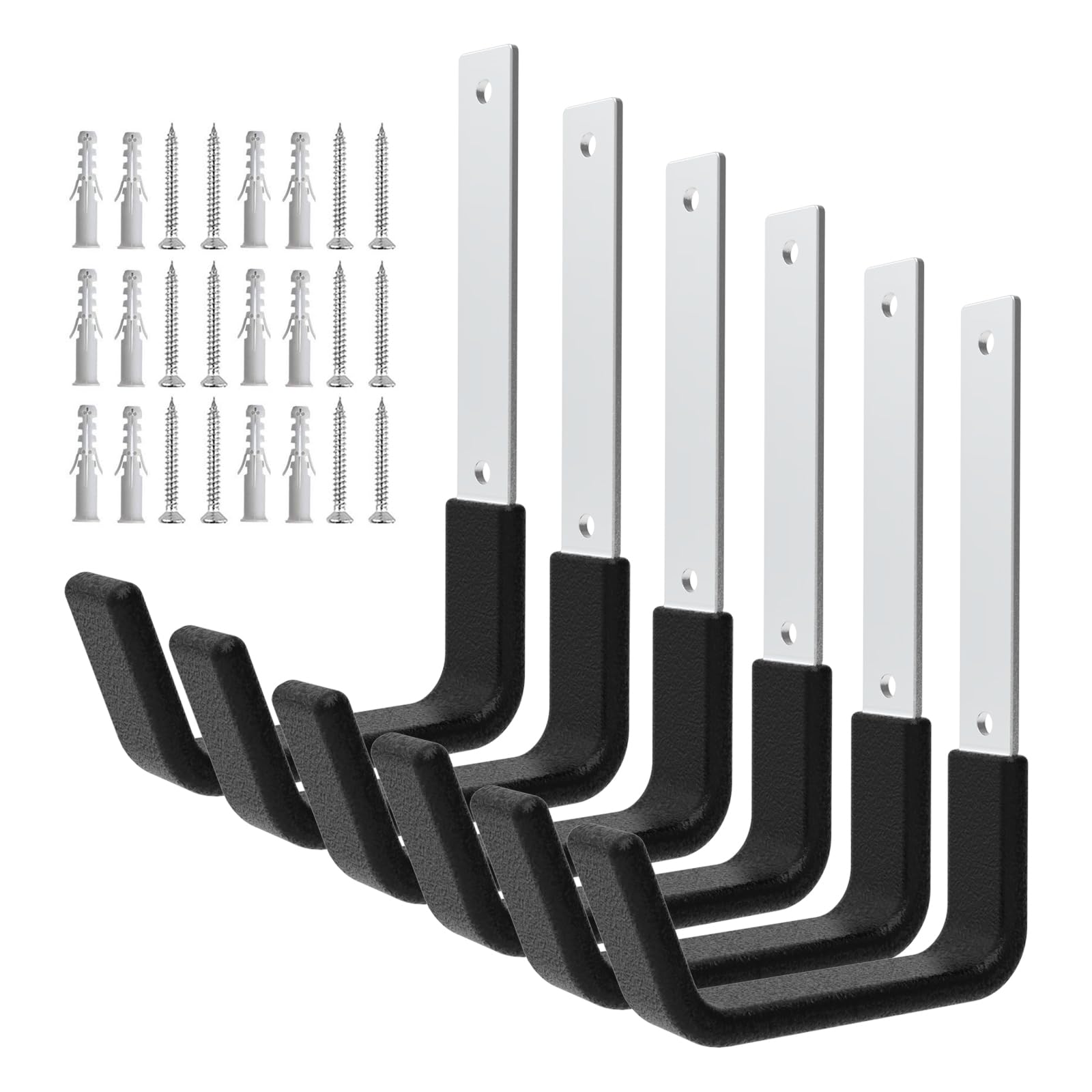 Heavy Duty Wall Mount Hooks (6 Count)