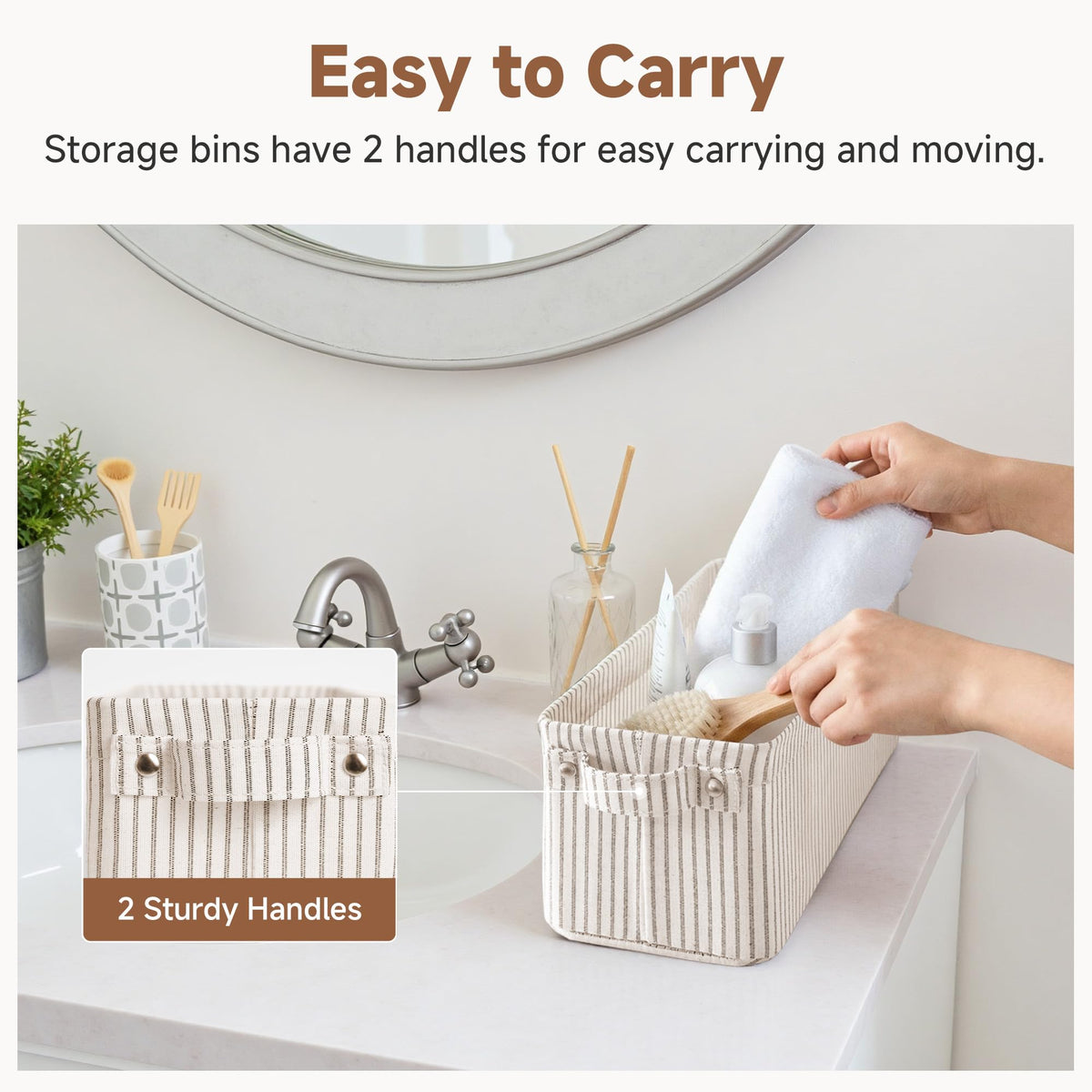 Fabric Narrow Storage Bins (2 Count)