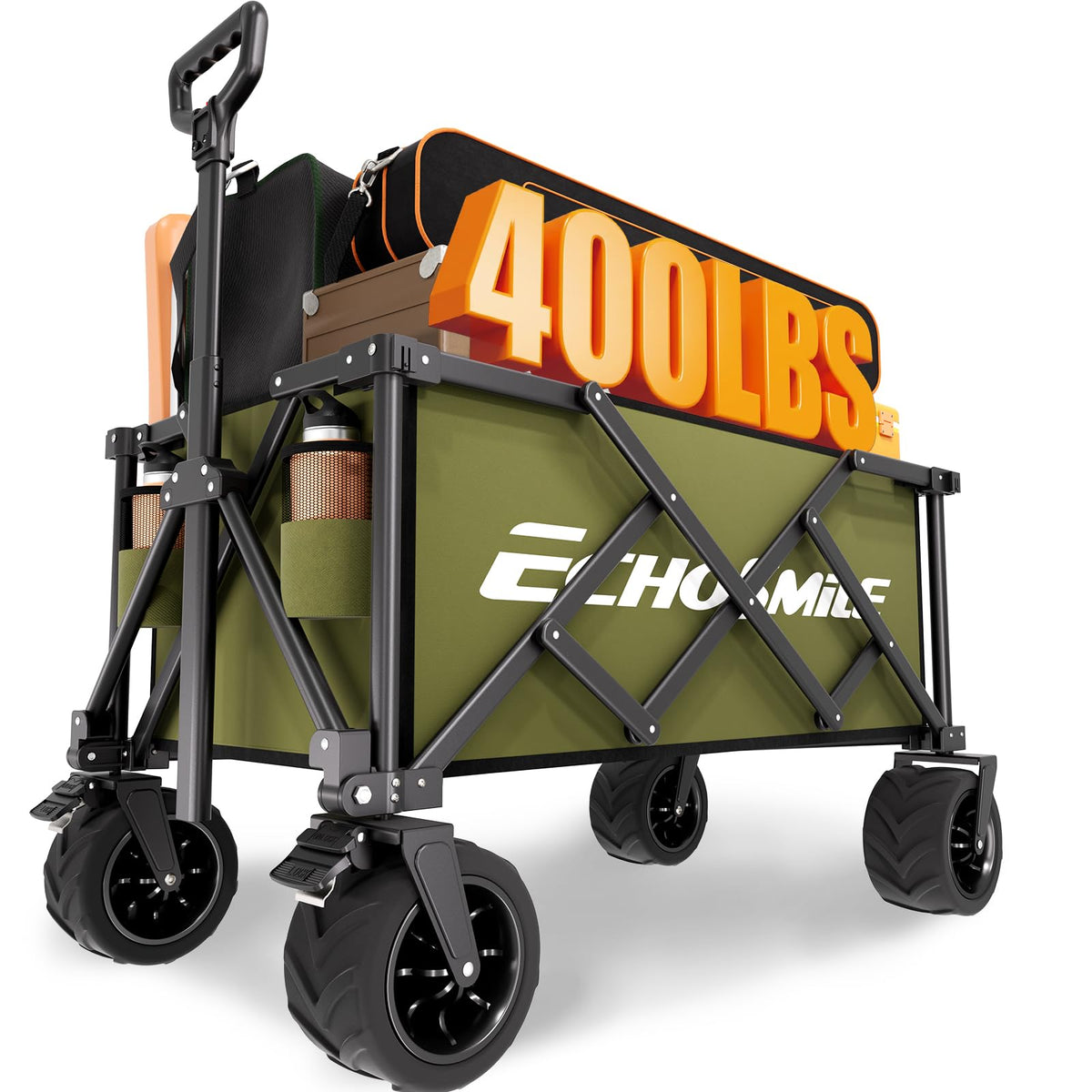 Wagons Carts Foldable Heavy Duty with 400Lbs Wt