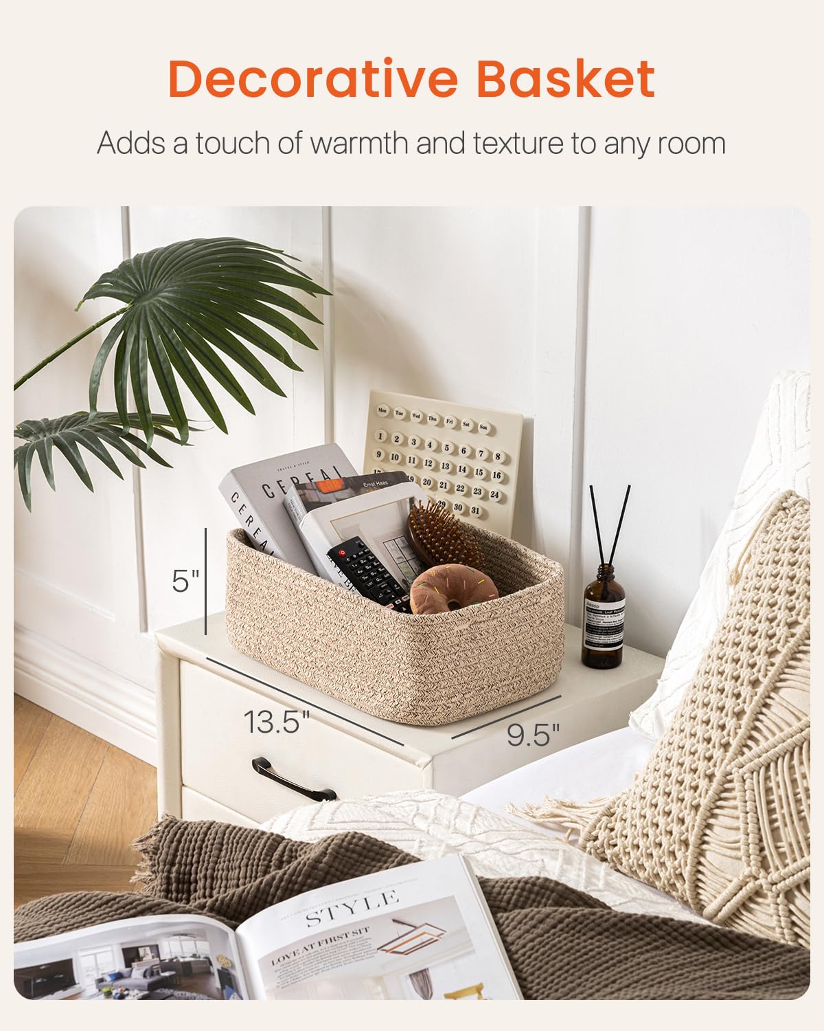 Small Woven Storage Basket for Organizing (3 Count)