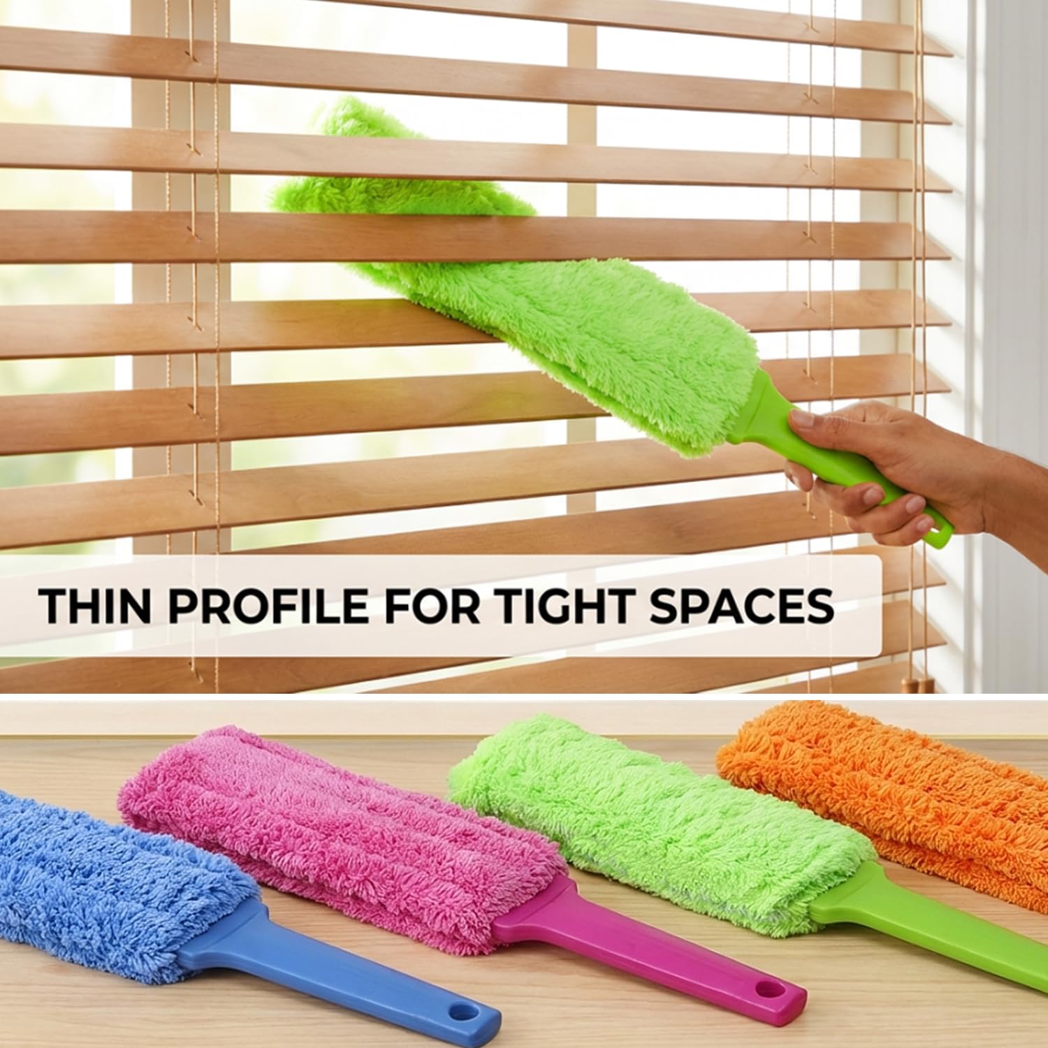 4 Pack 15 inch Reuseable Microfiber Feather Duster