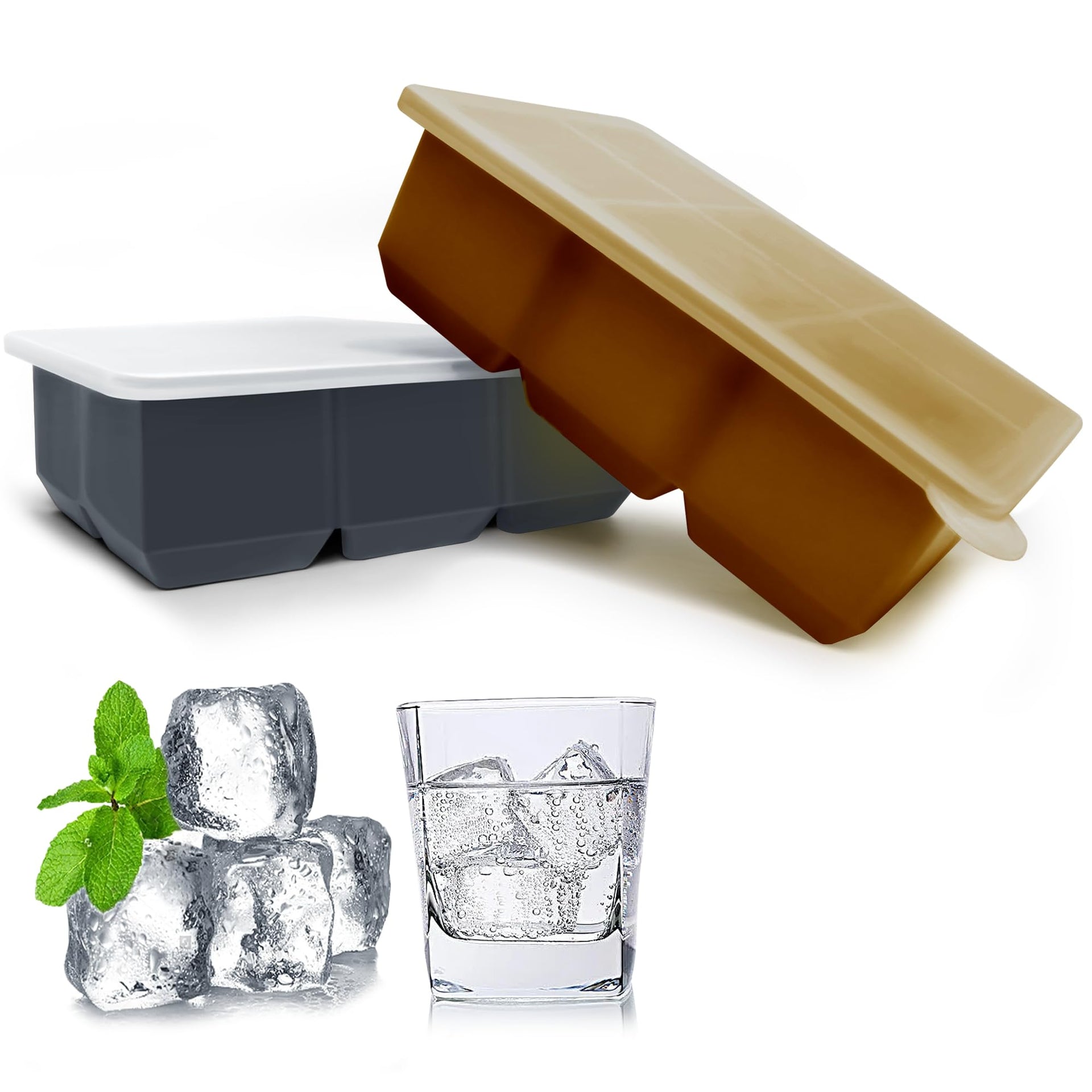 Silicone Ice Cube Trays with Lids (12.99 Count)