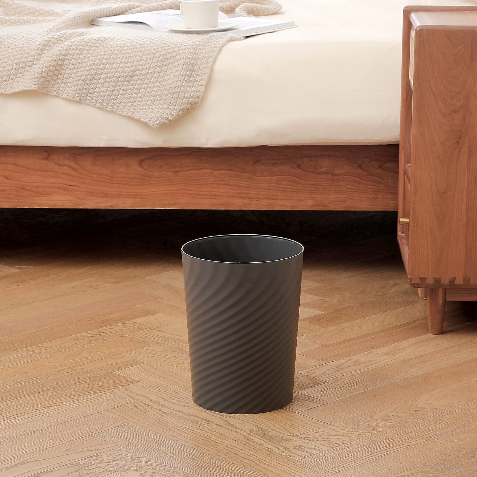 Plastic Small Bathroom Trash Can Wastebasket Garbage Can (2 Count)