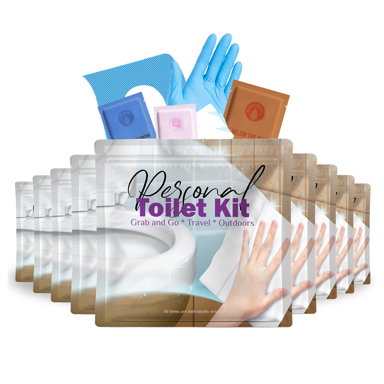 Personal Toilet Kit To Go (10 Count)