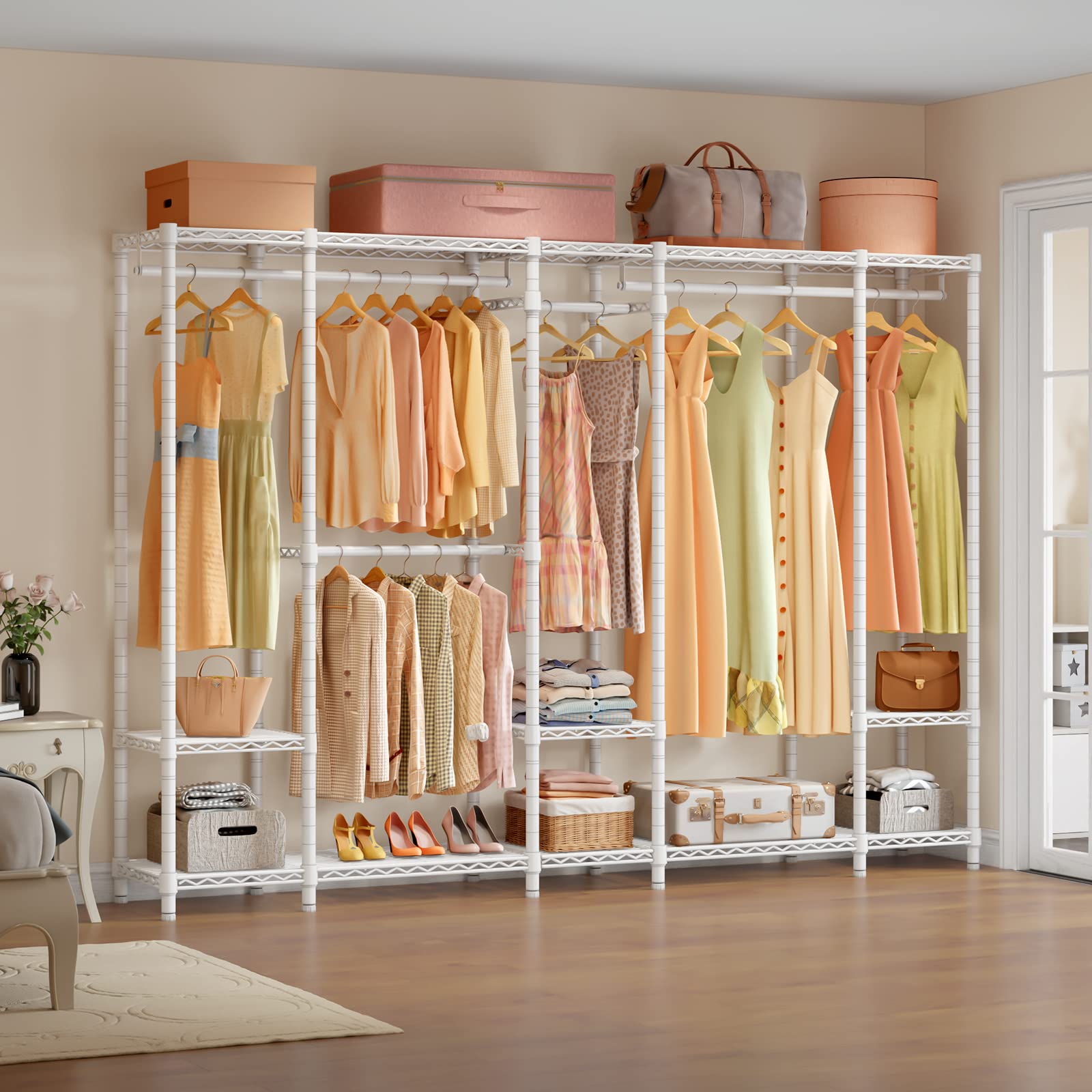 V50 Closet Organizer System with Adjustable Shelves