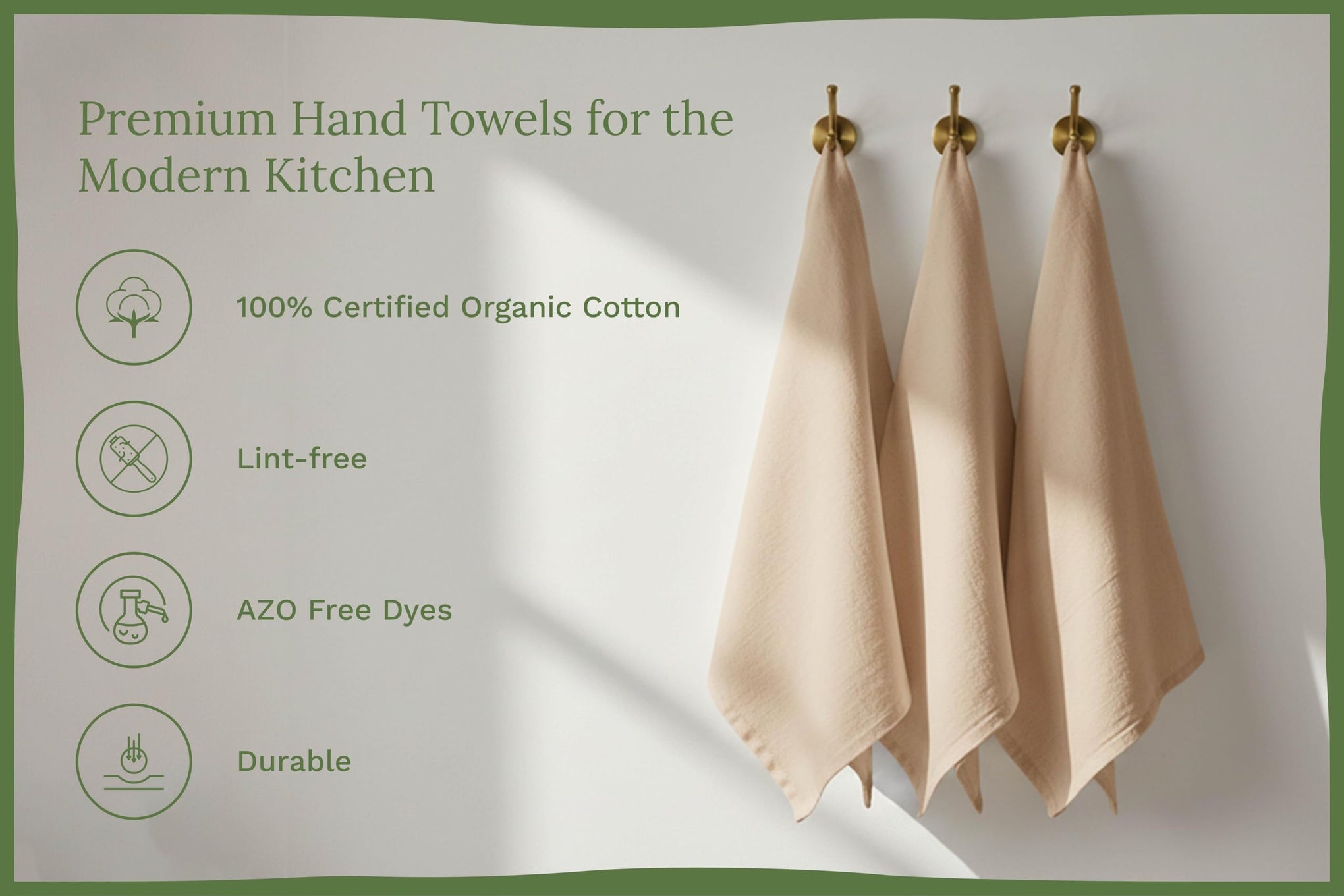 Organic Cotton Beige Flour Sack Towels (10 Count)