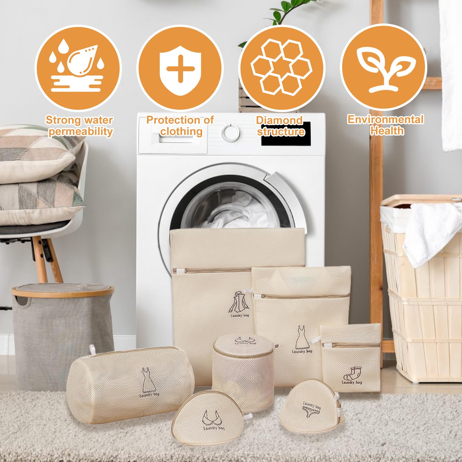 Mesh Laundry Wash Bags Set