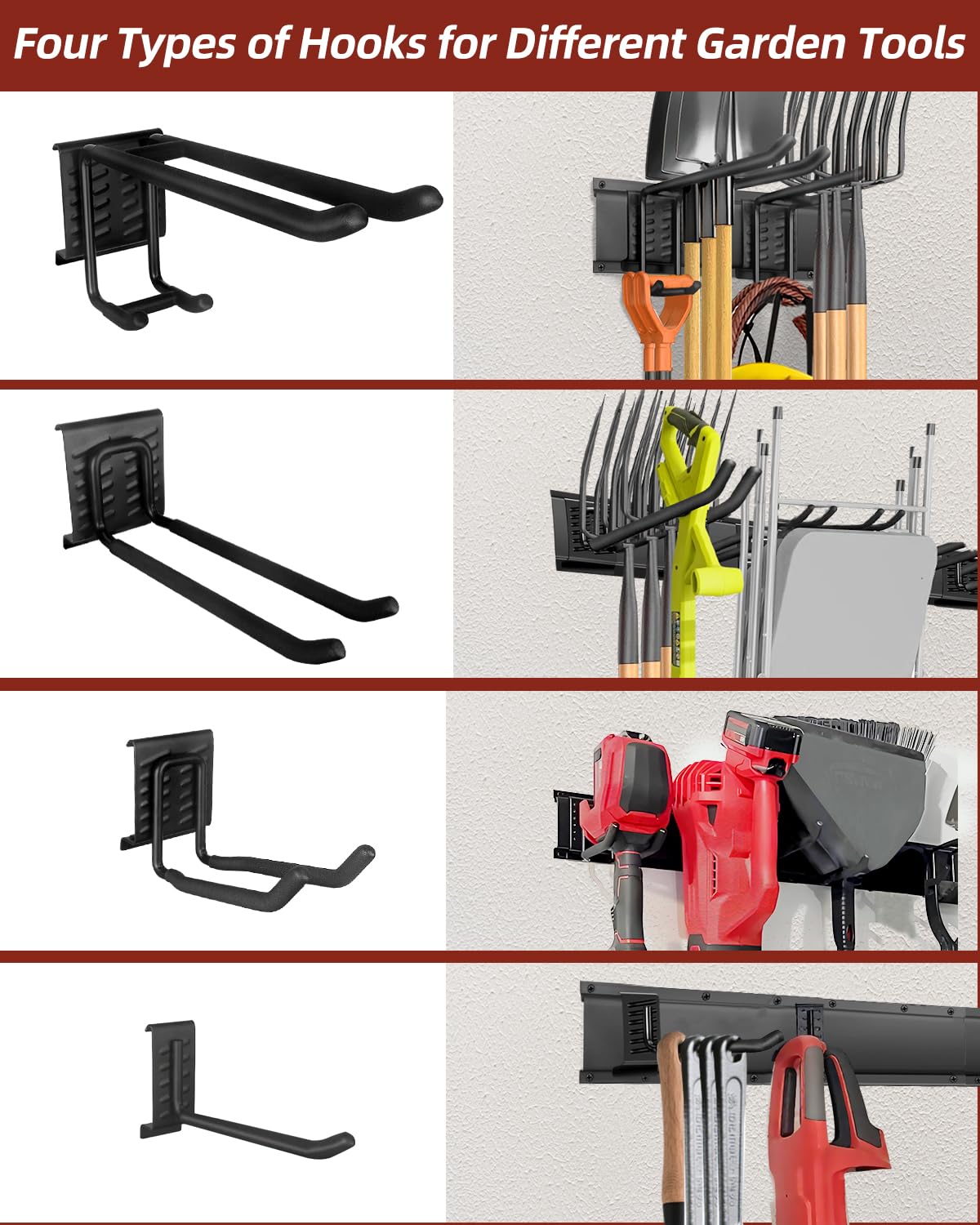 Garage Tool Organizer Wall Mount (10 Count)
