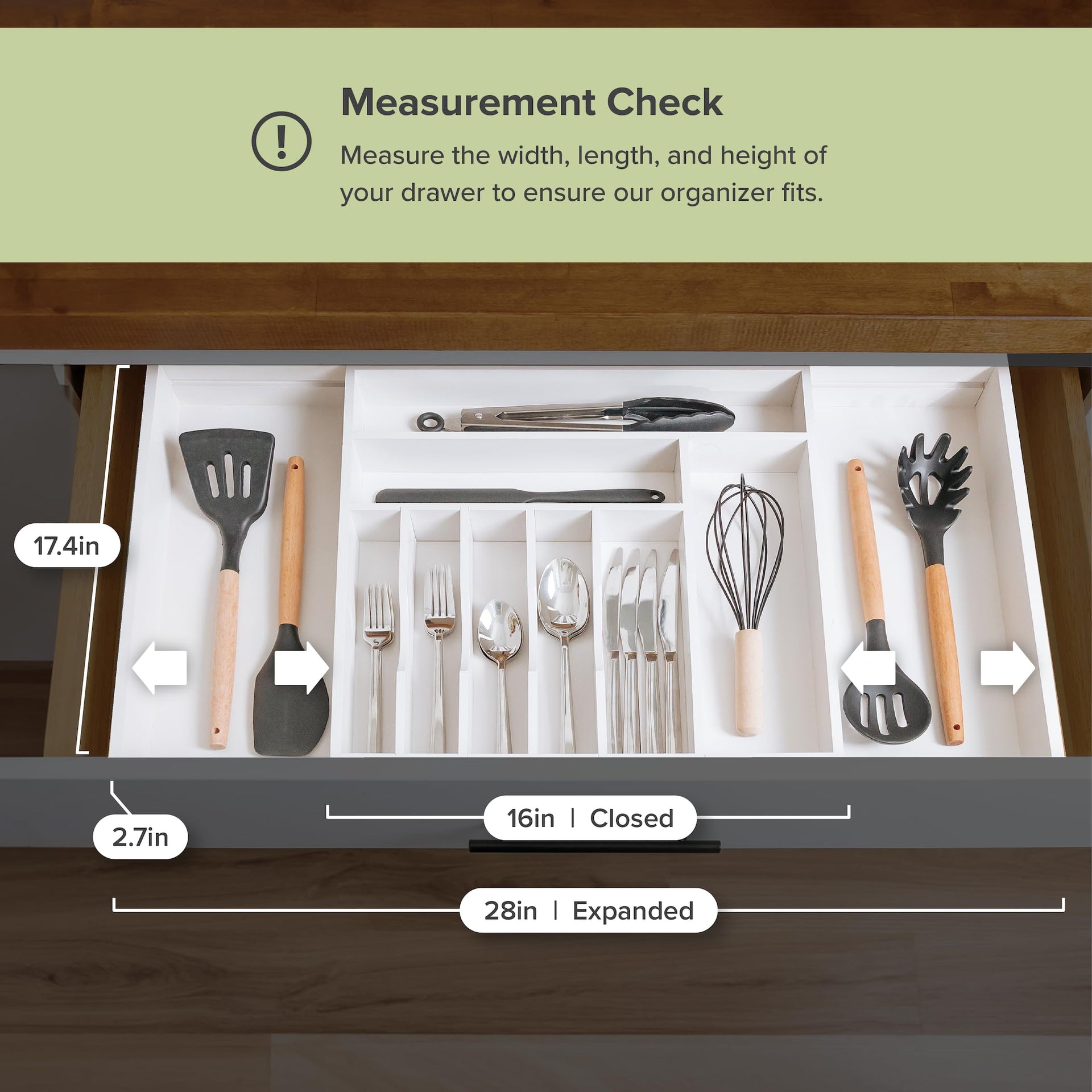 Silverware & Utensil Drawer Organizer