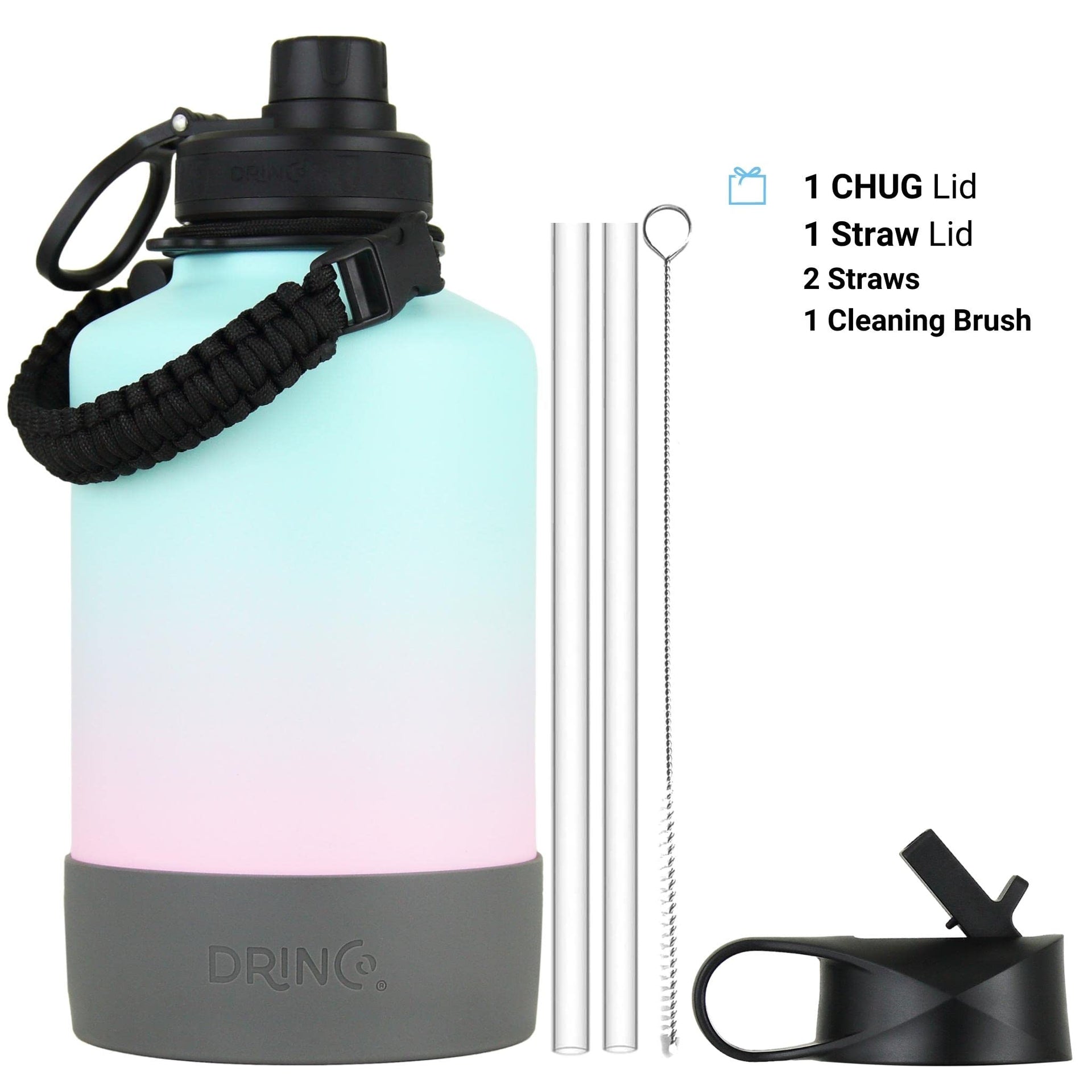 Stainless Steel Water Bottle Spout Lid Vacuum Insulated Double Wall Water Bottle Wide Mouth