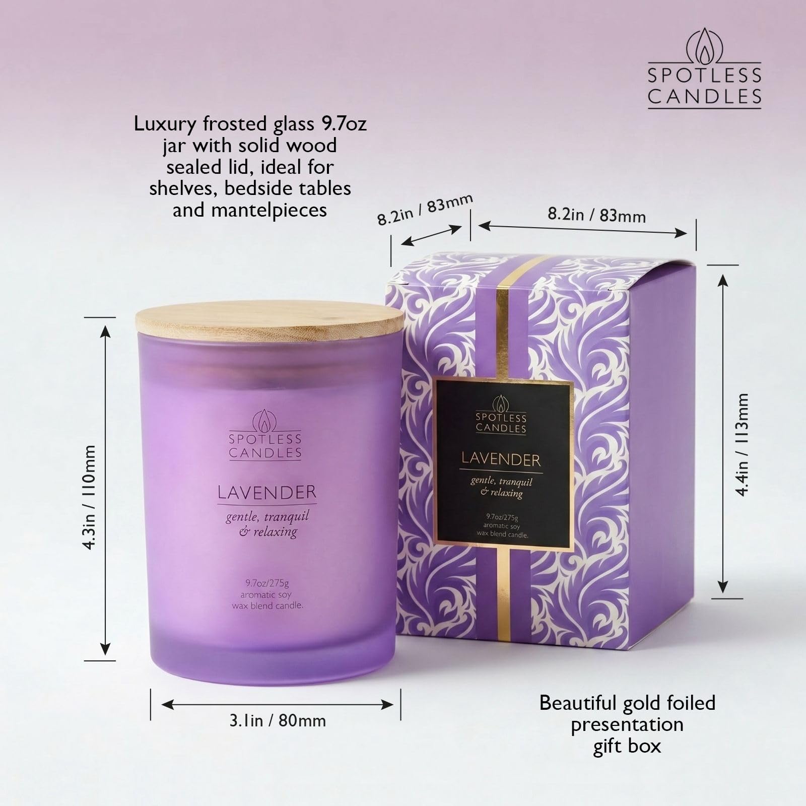 Lavender Candle; 9.7 oz