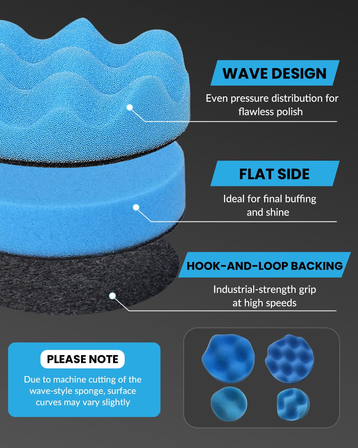 78PCS Drill Polishing Buffing Pads Kit with Buffer Polisher Attachment (78 Count)