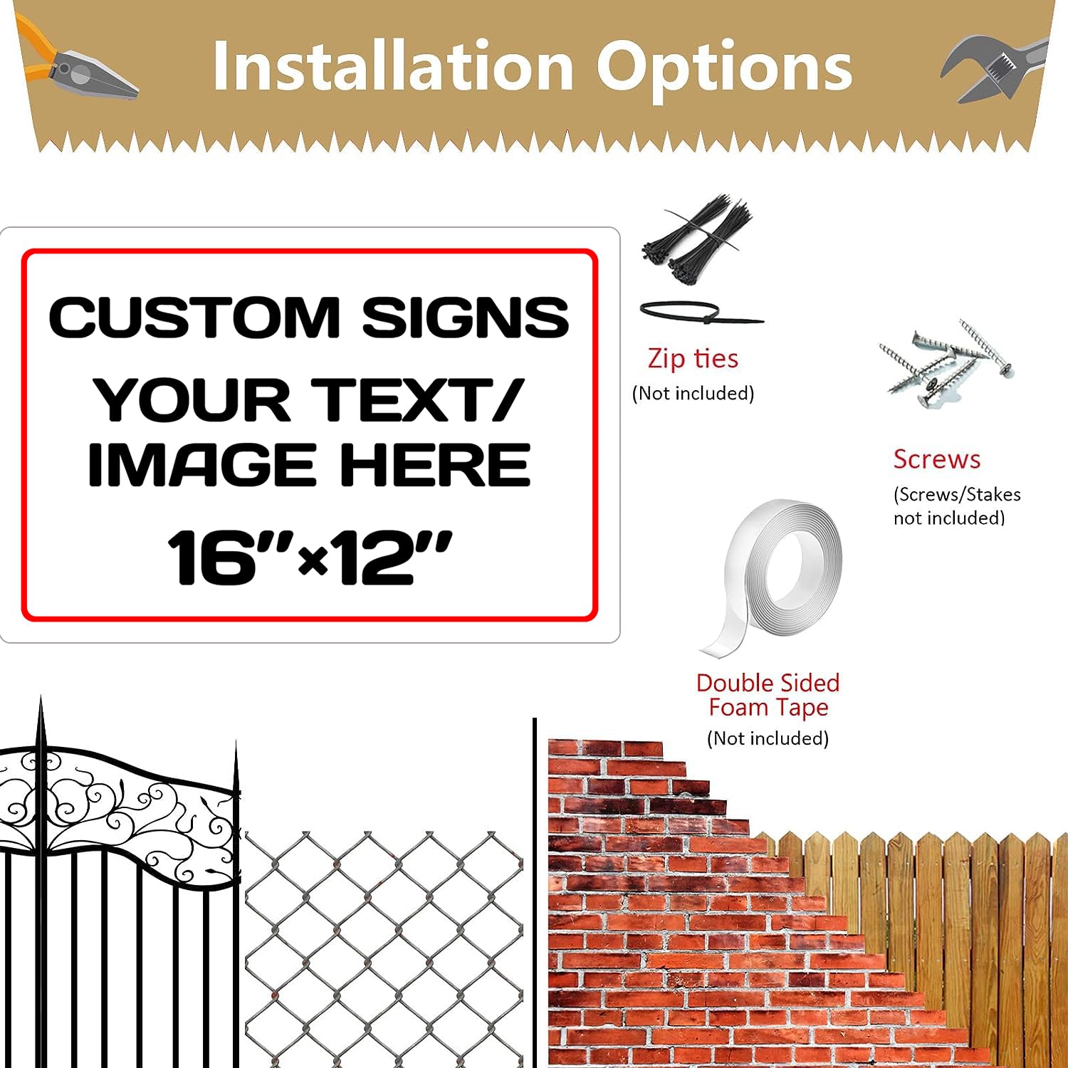 Custom Aluminum Weatherproof Metal Sign