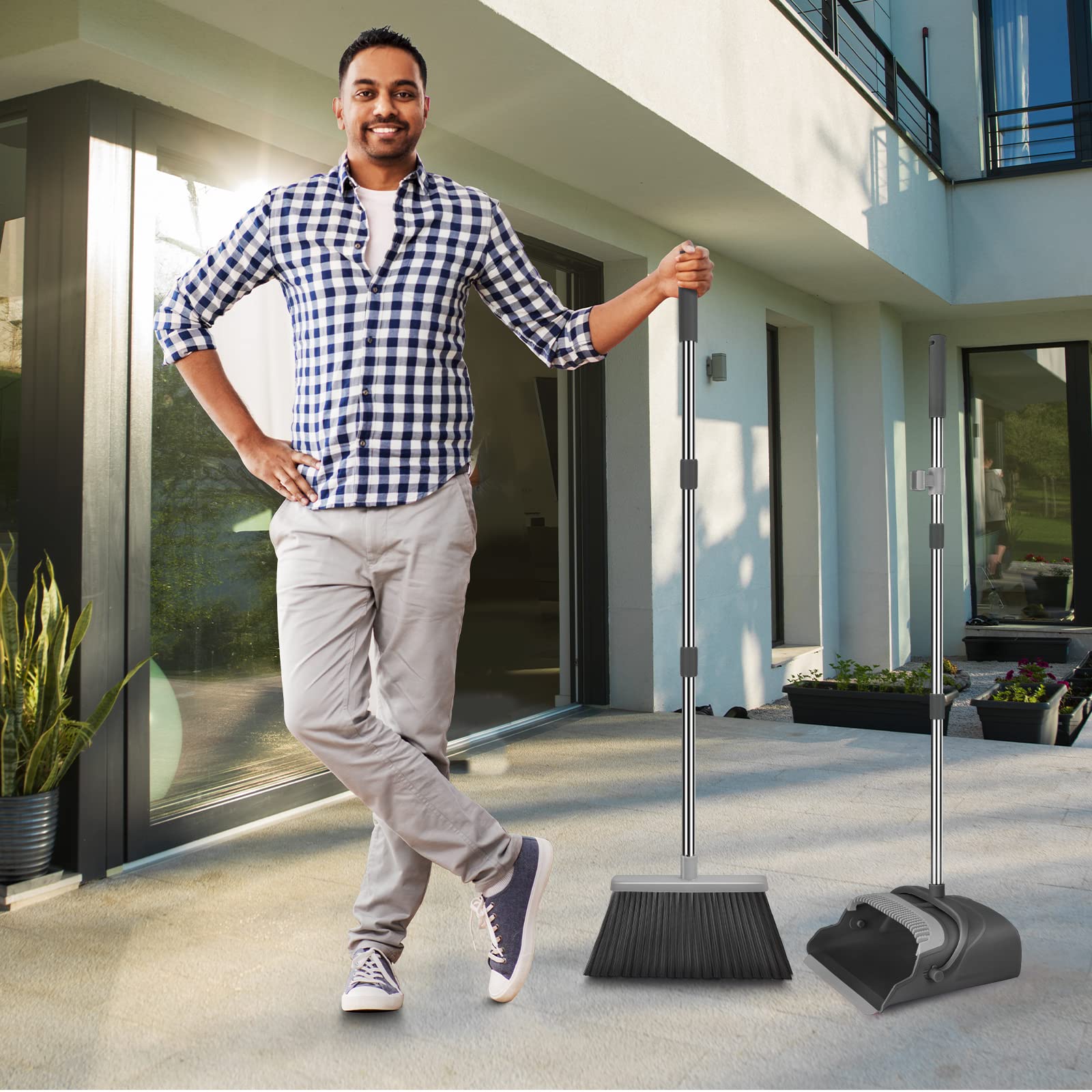 Broom and Dustpan Set for Home