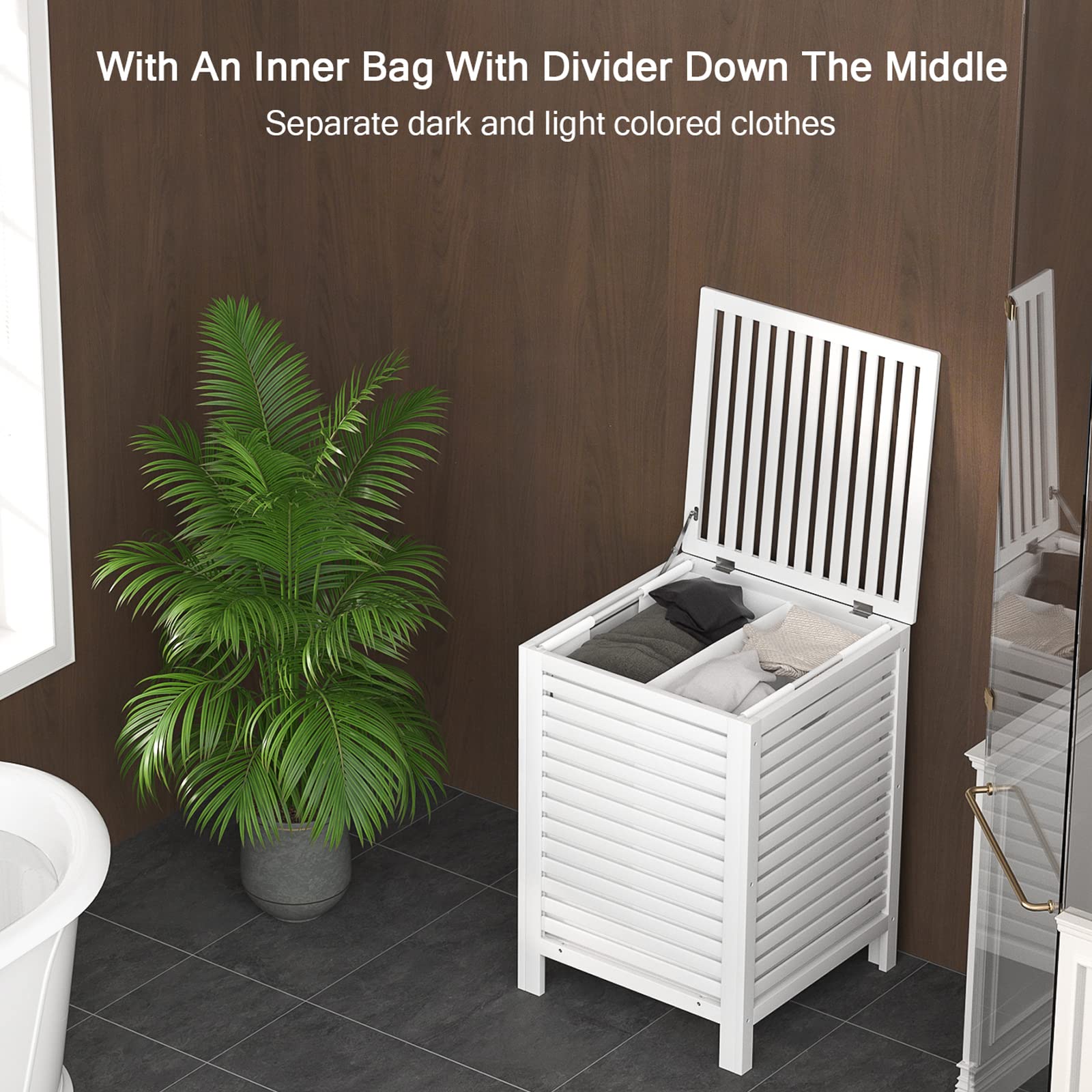 Bamboo Laundry Hamper with Lid